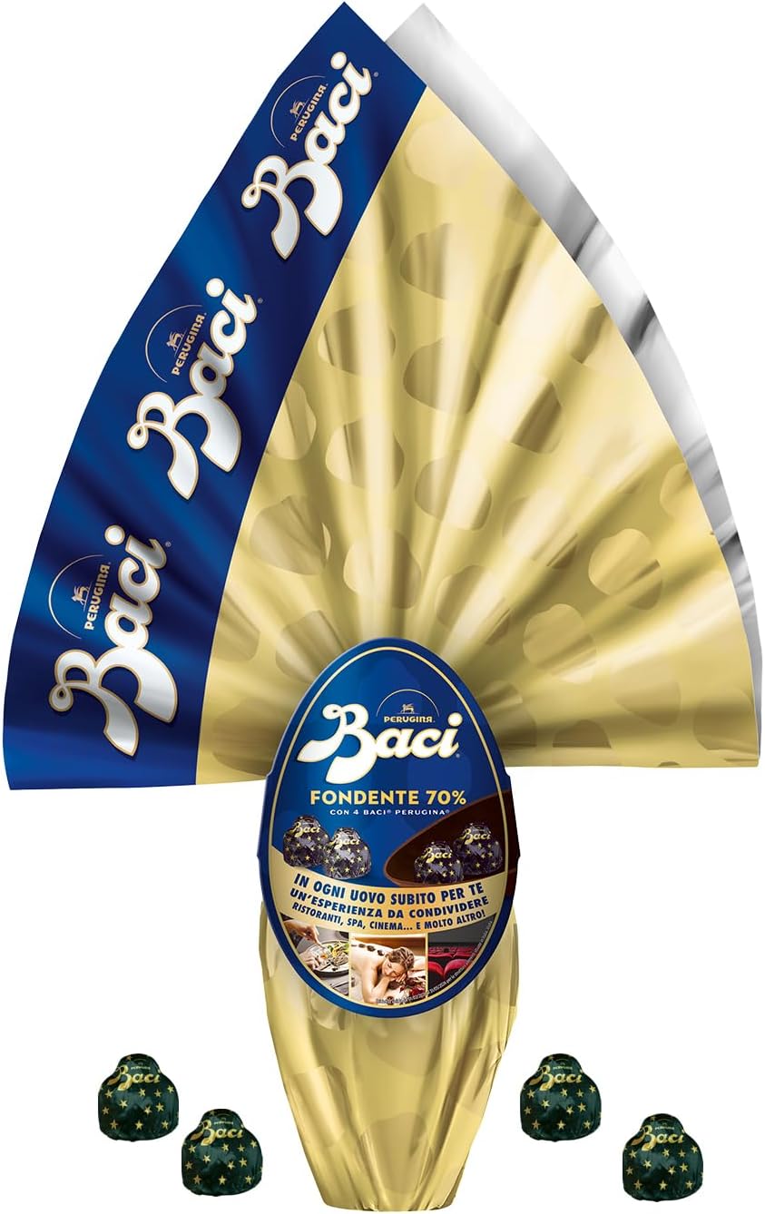 Thumbnail 2 de Uovo di Pasqua 2026 Perugina con cioccolato fondente 70% e sorpresa + 4 cioccolatini (265 g)