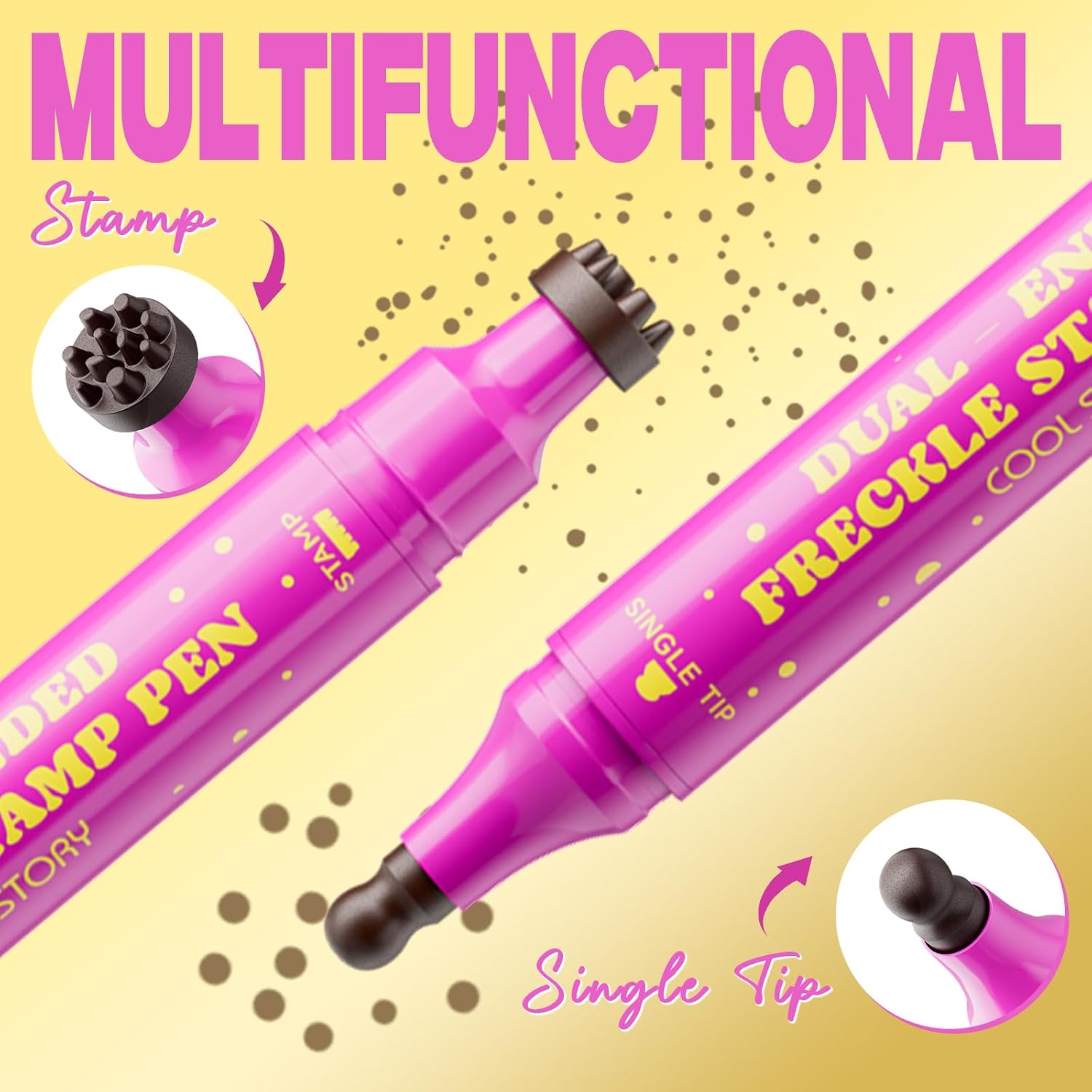 Detalle 1 de Beauty Glazed 02 Mousy Brown Dual-Ended Freckle Stamp Pen with Precision Tip