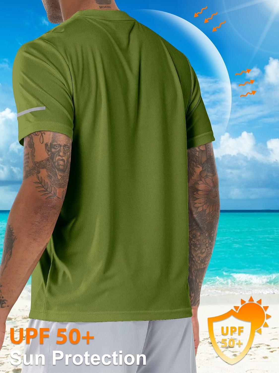 Detalle de Men’s rash guard UPF 50+ swim top