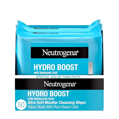 Detalle de Neutrogena Hydro Boost Cleansing Wipes Makeup Remover, 25 Ct