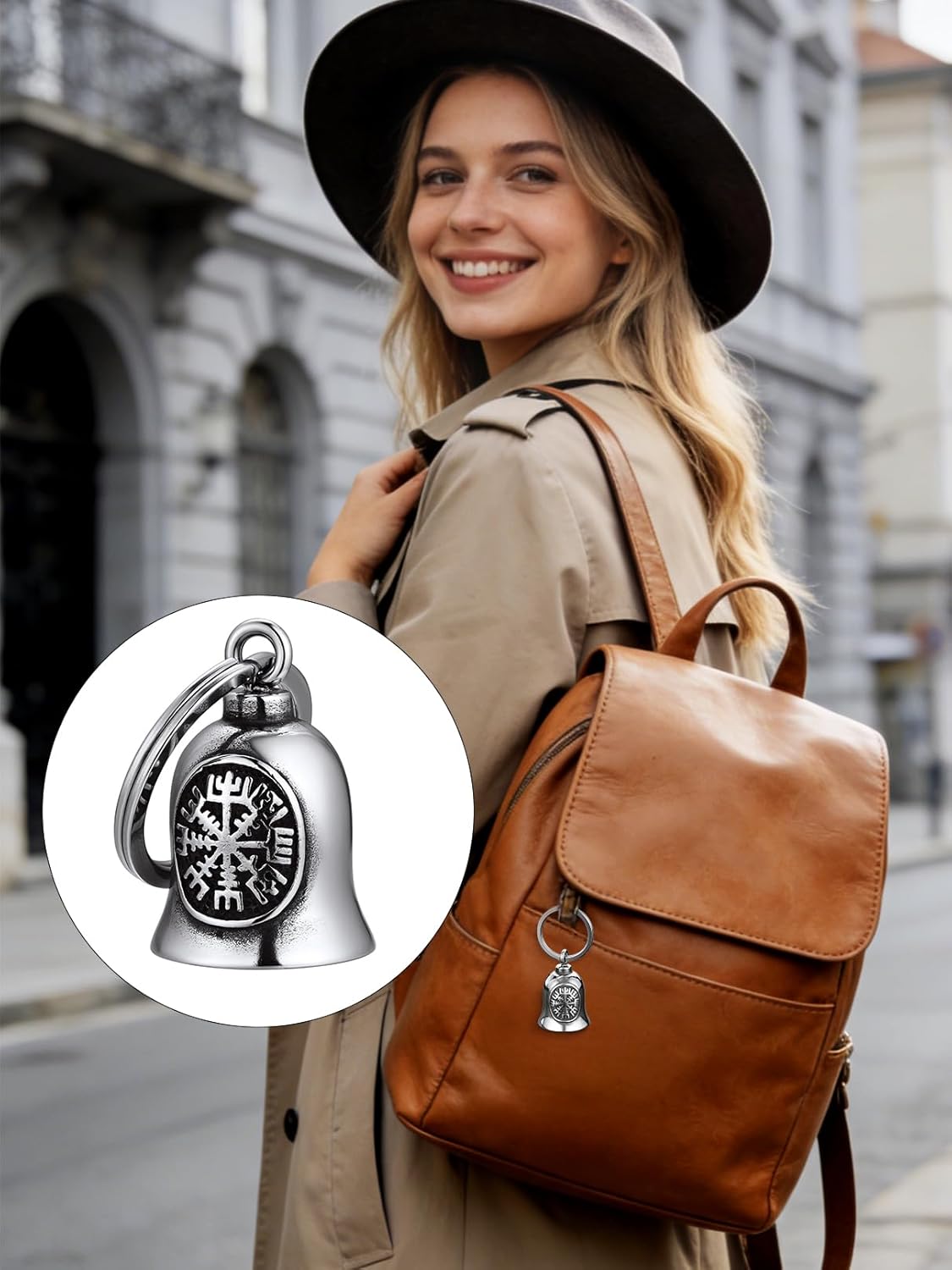 Thumbnail 6 de Bandmax Clochette Moto Porte Bonheur en Acier Inoxydable – Cloche Guardian Bell Ange/Viking/Celtique