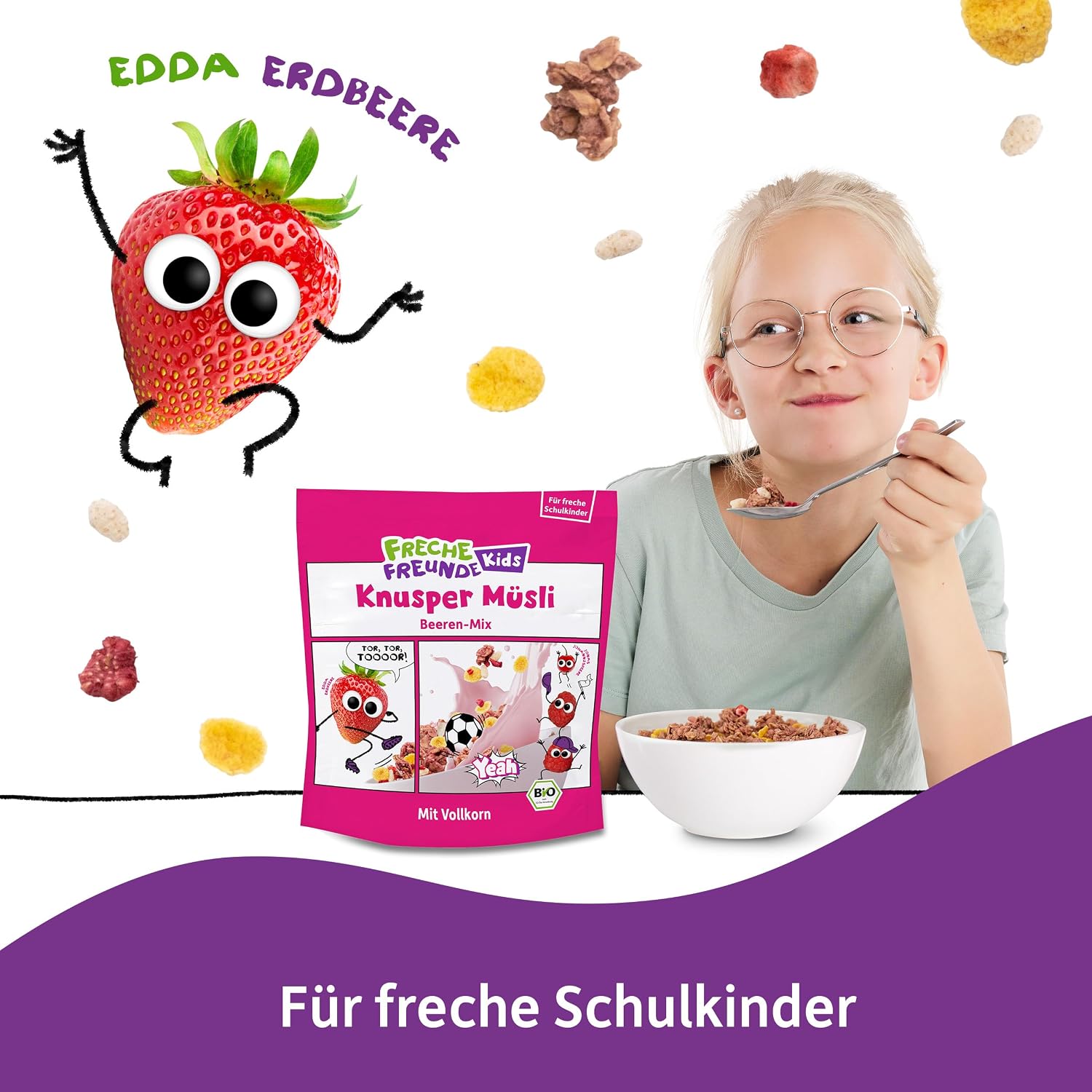 Detalle de FRECHE FREUNDE Bio Müsli Beeren-Mix 6x280g