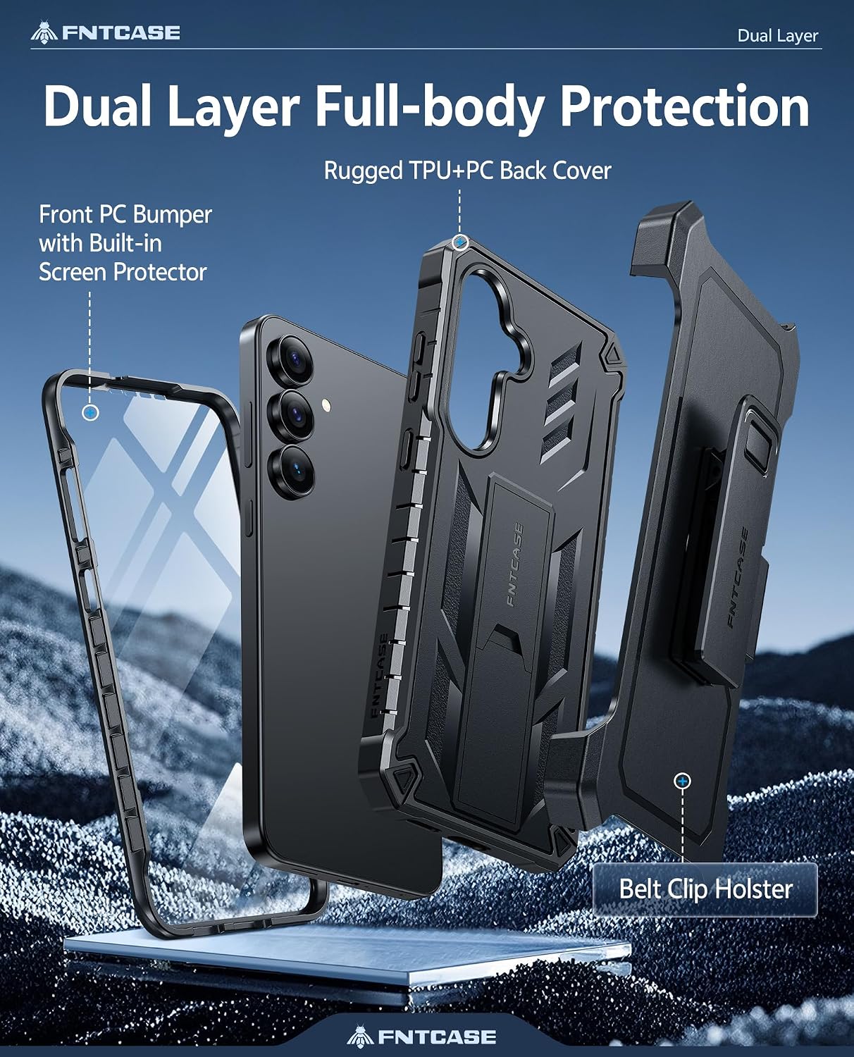 Detalle de FNTCASE Galaxy S25 FE rugged case 6.7-inch