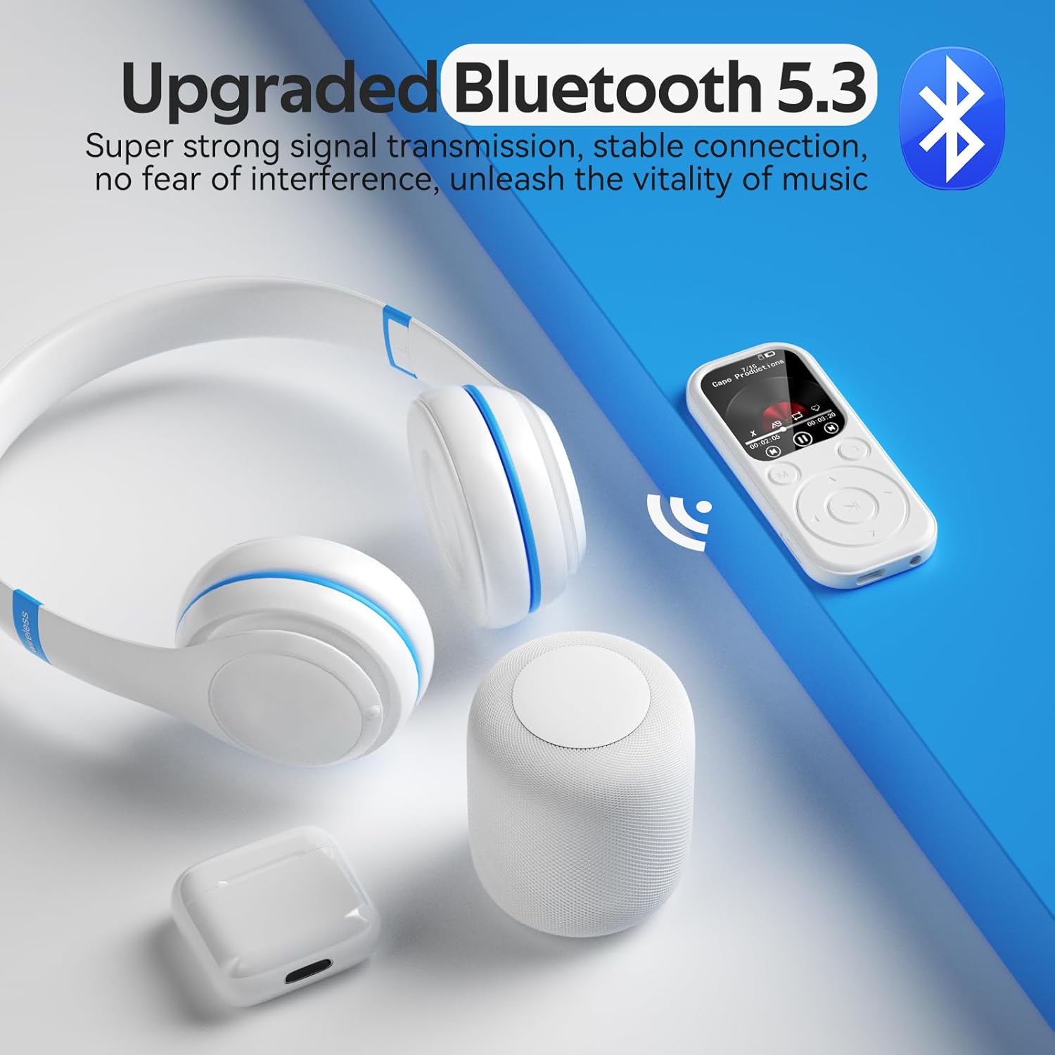 Thumbnail 4 de Olycism 64GB MP3 Player with Bluetooth – 2.01" Display, HiFi Sound, FM Radio, and More