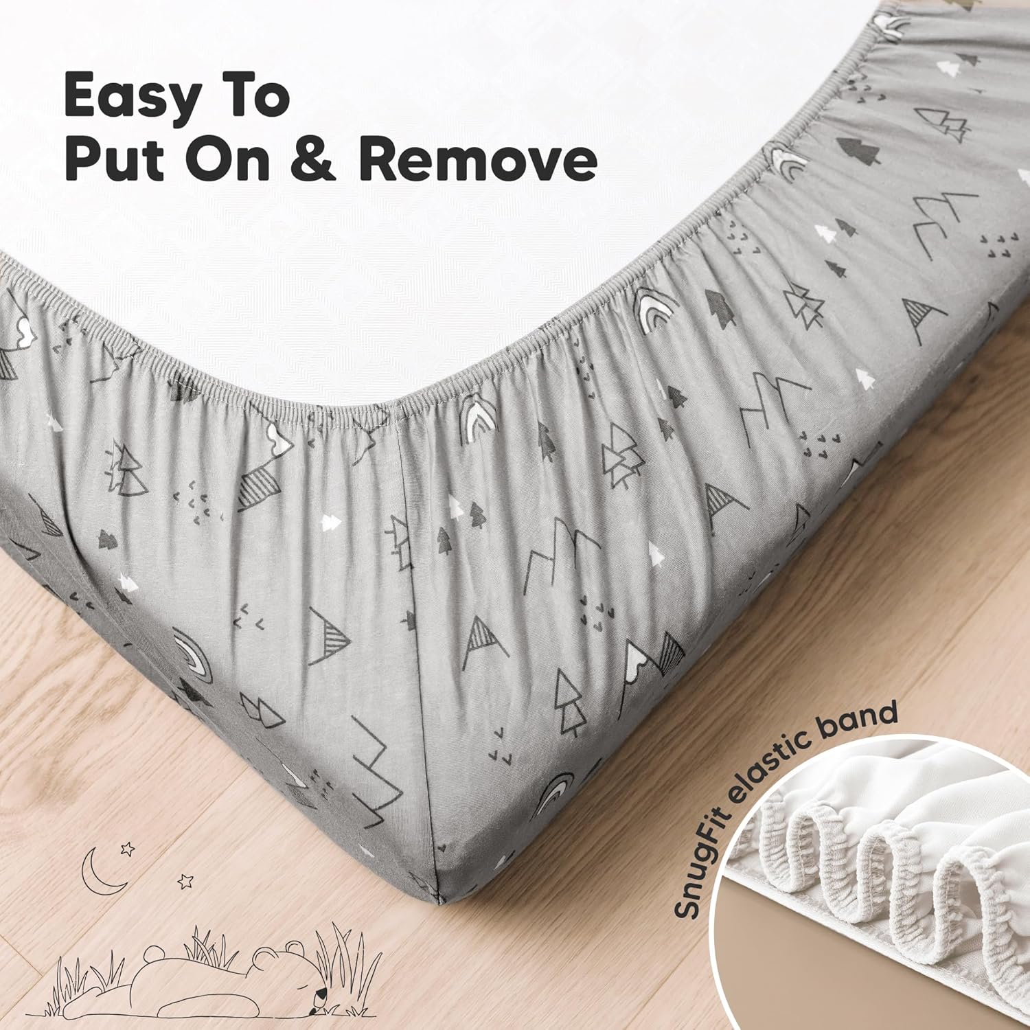 Thumbnail 5 de KeaBabies 52x28 Organic Crib Sheet pack