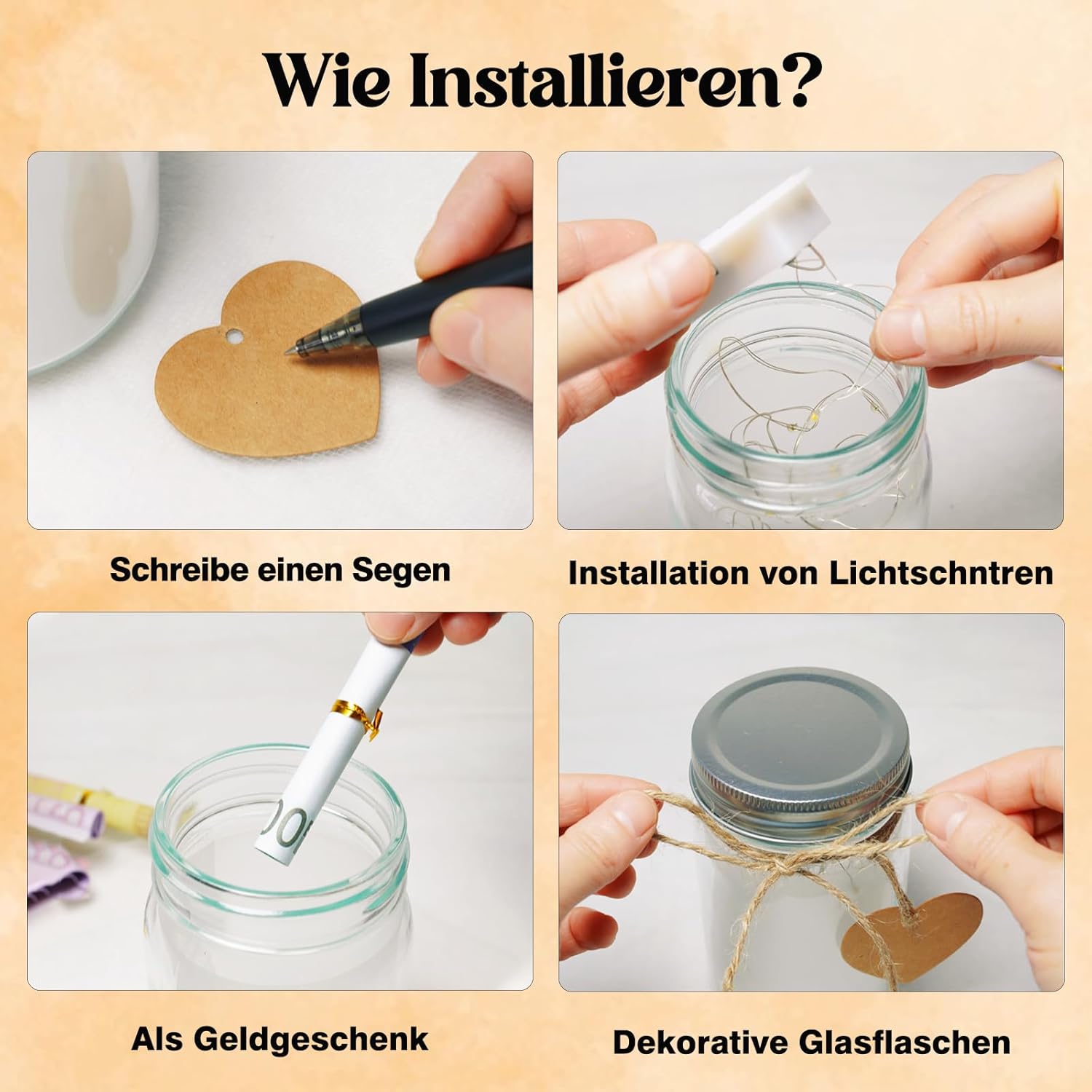 Thumbnail 3 de Hiipeefeel Geldgeschenk 16. Geburtstag Mädchen – LED Flaschenlicht mit persönlicher Botschaft