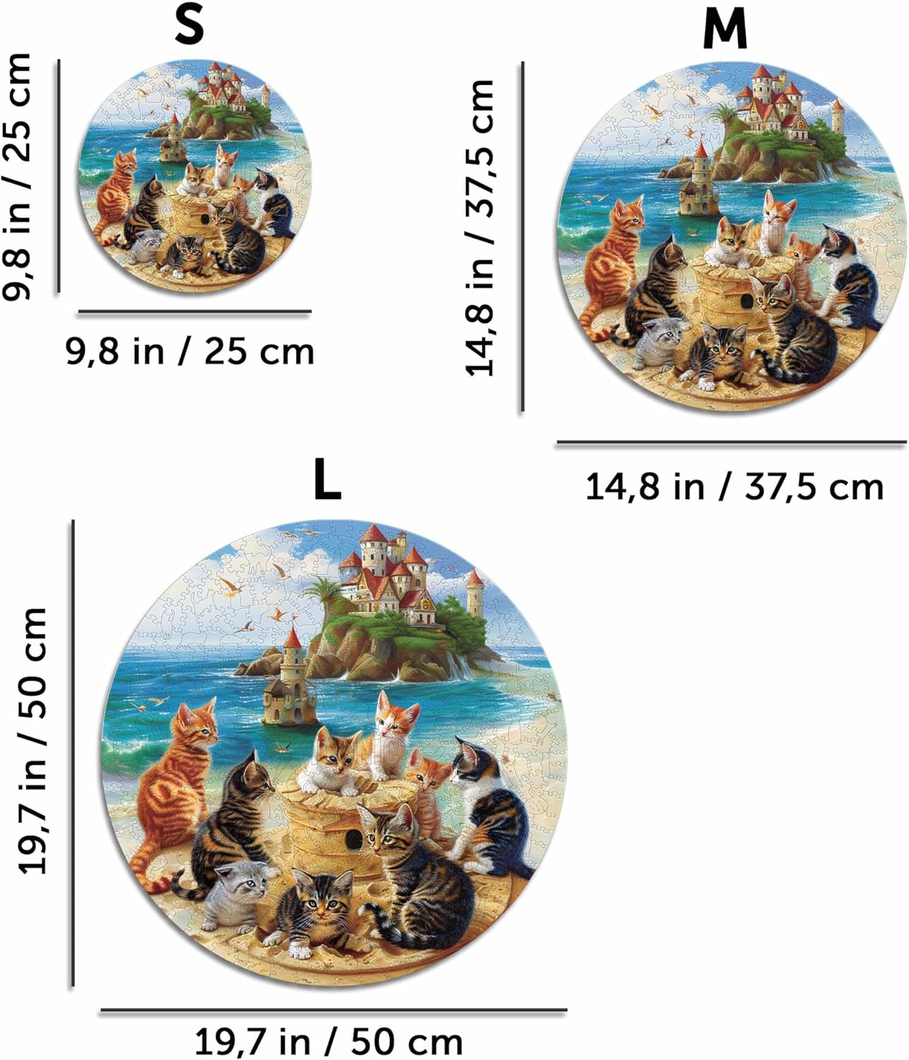 Thumbnail 6 de Iconic Puzzles „Kittens at the Seaside“ – nachhaltiges Holzpuzzle (S, 200 Teile)