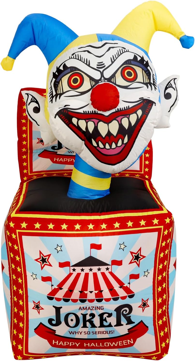Detalle 2 de WBHome Inflatable Clown Decoration, 5 Ft