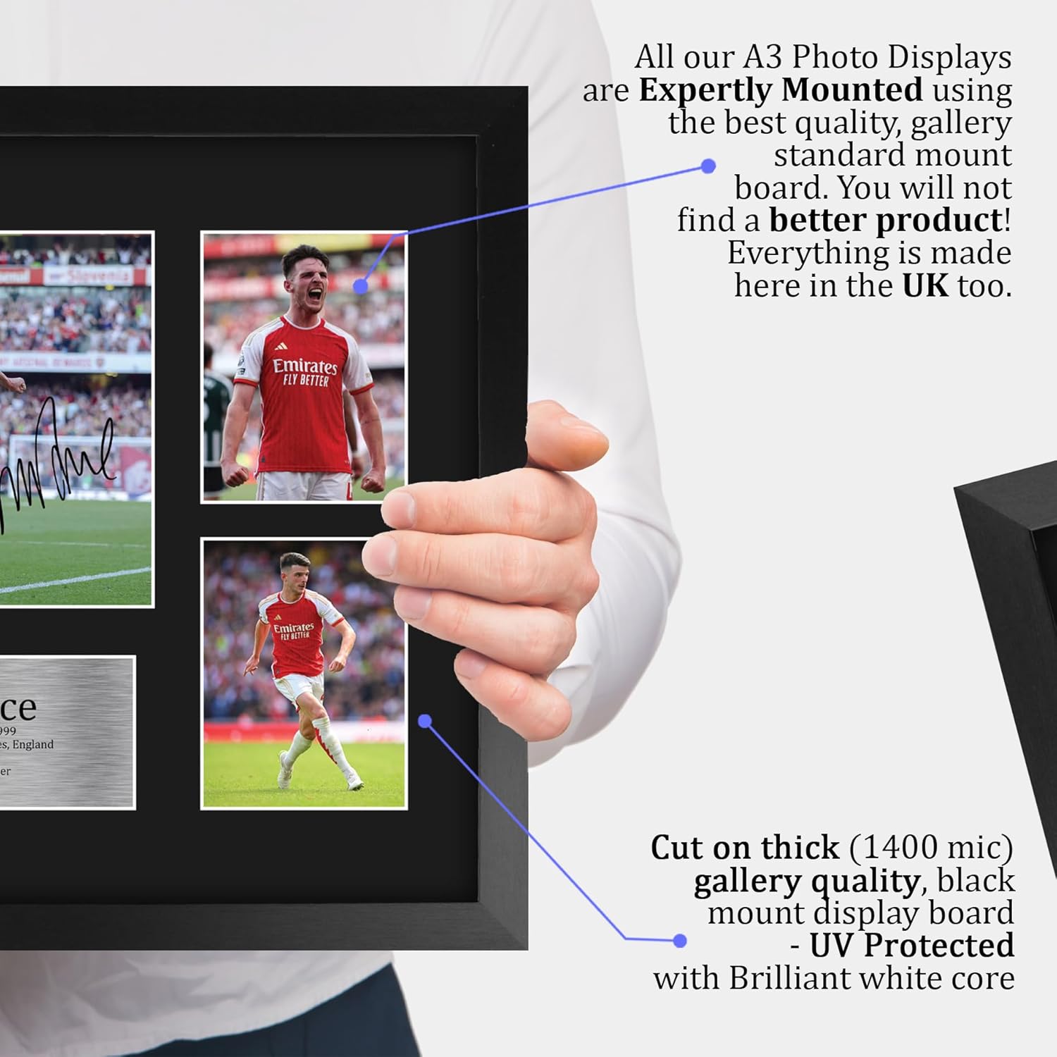Thumbnail 3 de HWC Trading FR A3 Declan Rice Arsenal printed memorabilia signed autograph photograph display (A3 framed)
