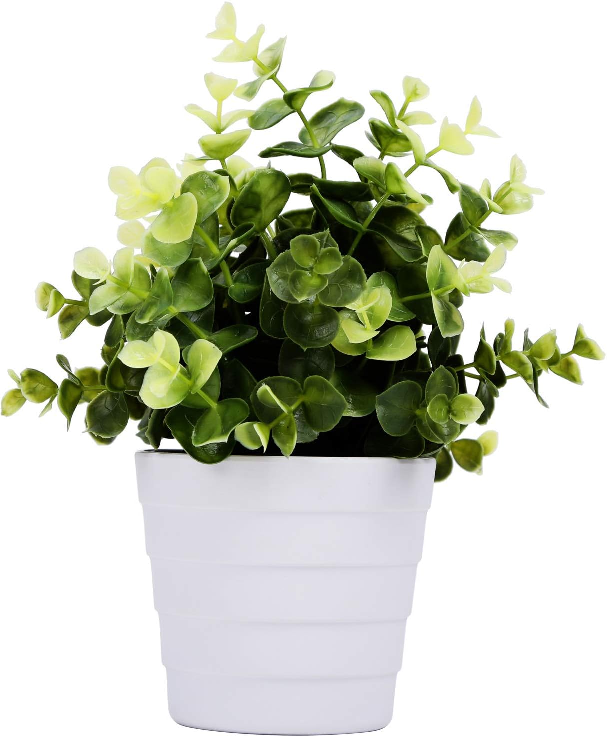 Detalle de Meneco Small Fake Plant in Pot – Eucalyptus Green