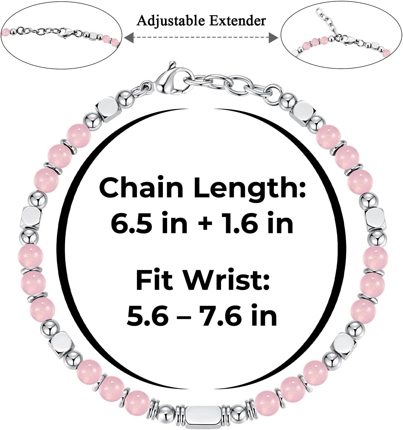 Thumbnail 2 de SIUMAL Bracelet Femme en Pierre Naturelle et Acier Inoxydable – Bohème Élégant