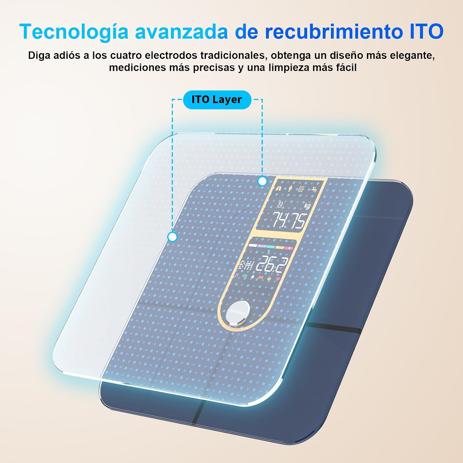Thumbnail 4 de Healthkeep Báscula de Mano con 16 Datos Corporales y App