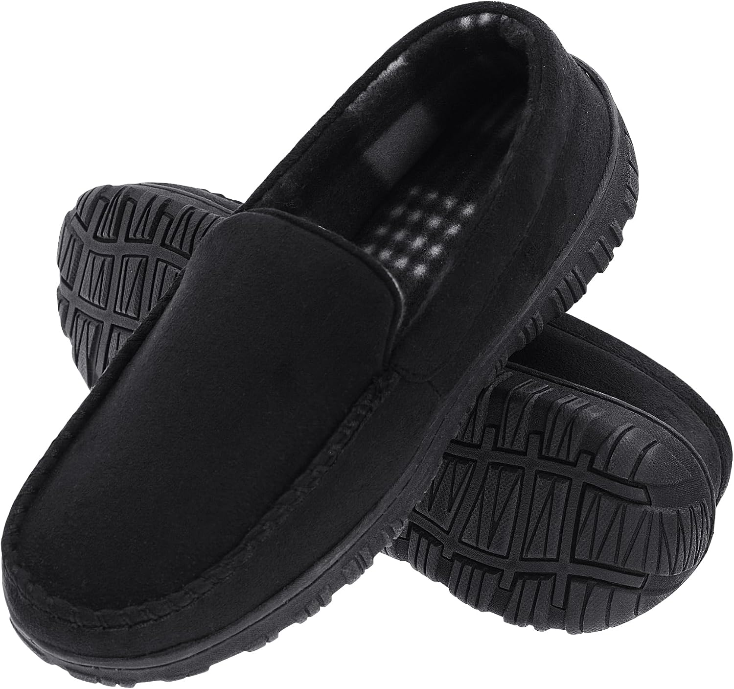 Detalle de Lulex Men's Moccasin Slippers, Sizes 8–14