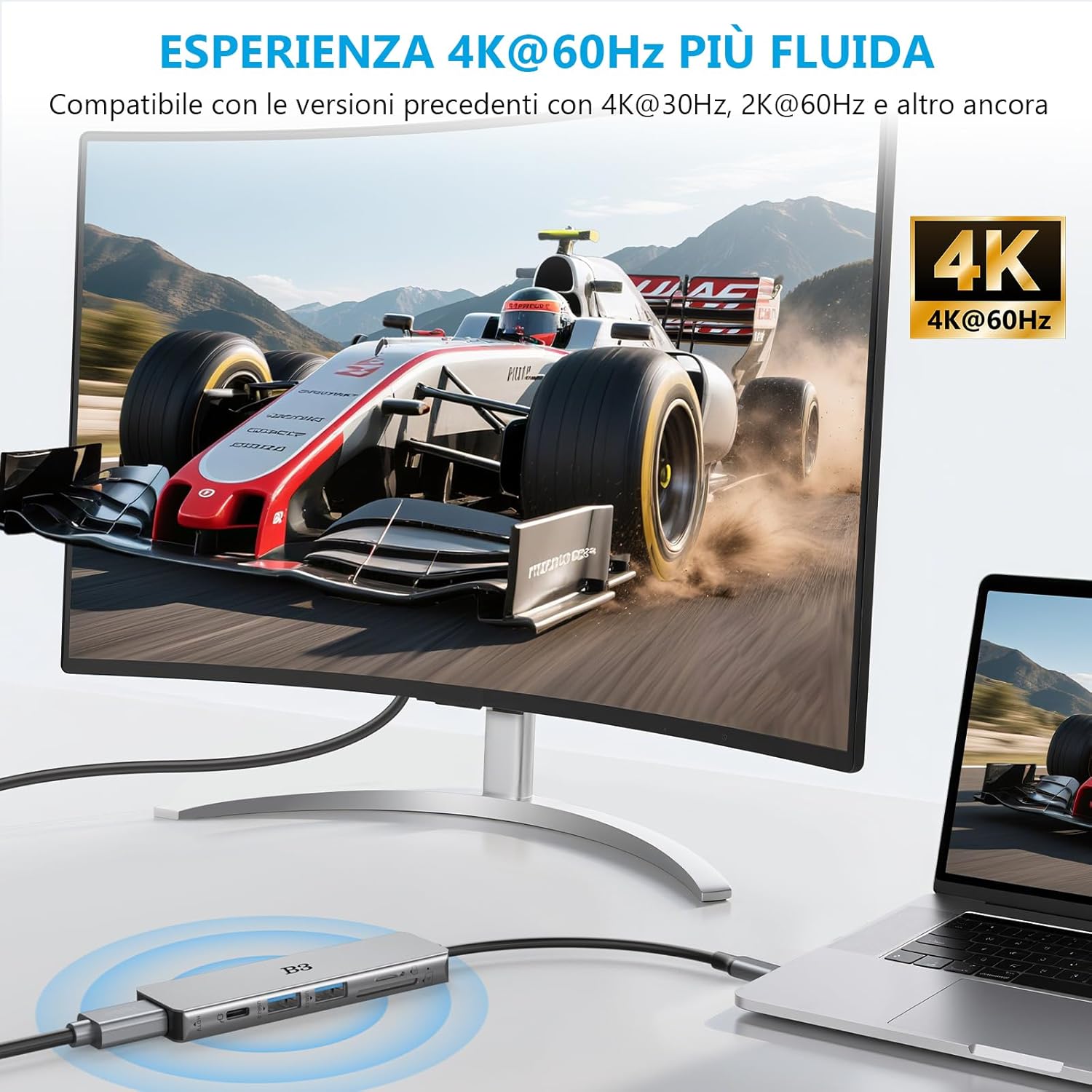 Thumbnail 2 de BIGTHREE USB-C Hub 6-in-1 4K HDMI 100W PD