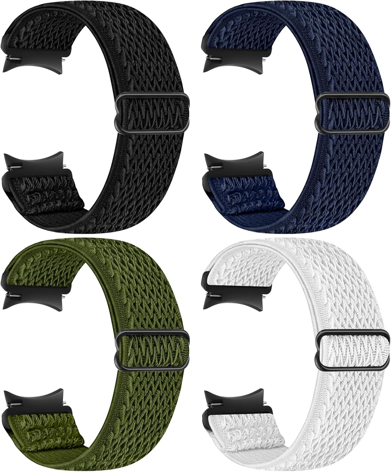 Detalle de Yunshare Stretch Nylon Solo Loop elastic watch straps for Samsung Galaxy Watch 6/5/4 (40–47mm) and Watch 5 Pro