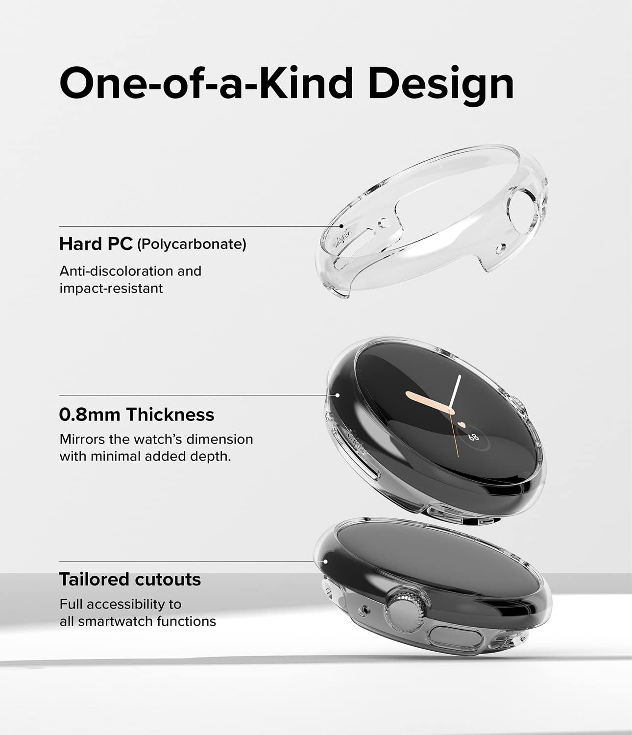 Thumbnail 4 de Ringke Slim Case [2 Pack] for Google Pixel Watch 41mm (2022) – Clear PC frame