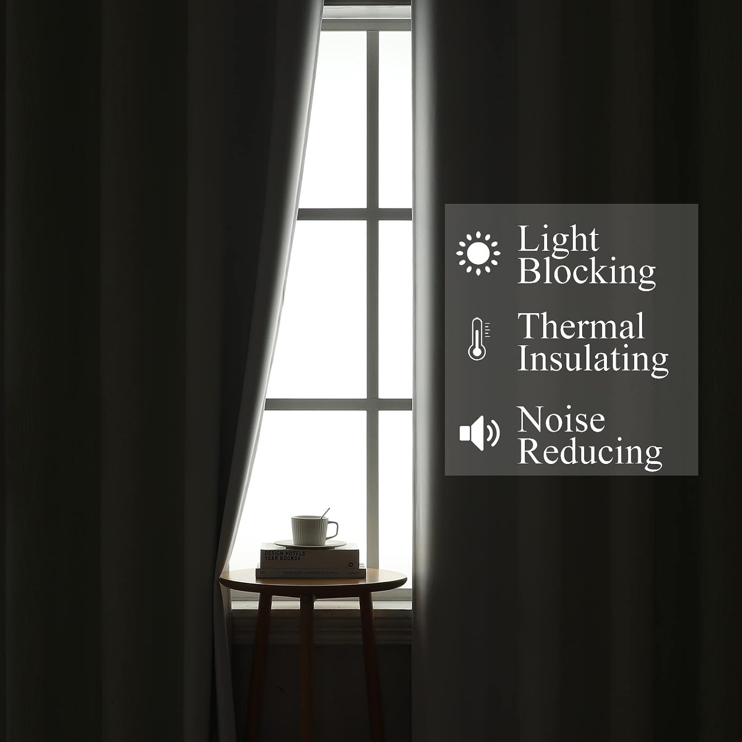Detalle de Estelar Textiler Blackout Curtains, 52 x 84 Inches