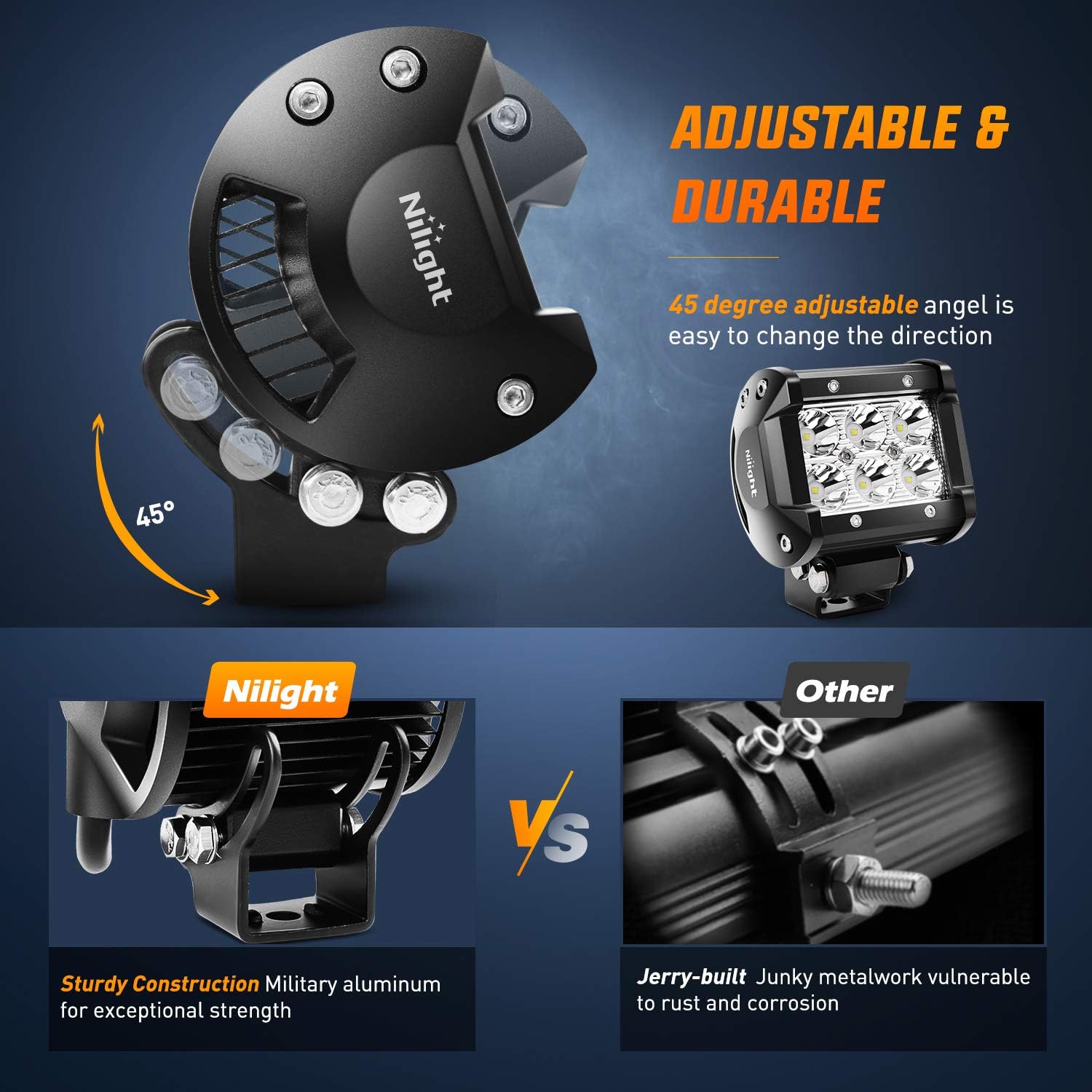 Thumbnail 6 de Nilight ZH003 20-Inch 126W Spot/Flood Combo LED Light Bar + 4 x 18W LED Pods (ZH003)