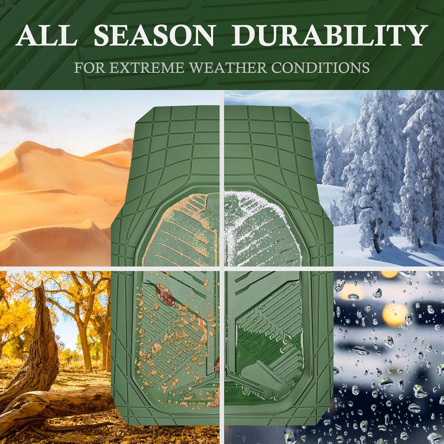 Thumbnail 2 de CAR PASS V12 Olive Green Trimmable Car Mats