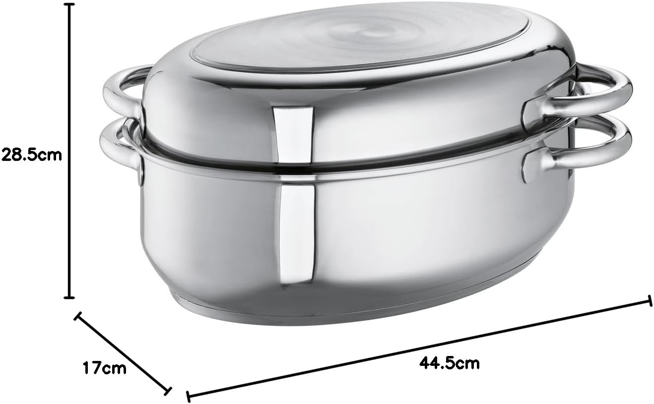 Detalle 1 de Schulte-Ufer 6789-38, naczynie do pieczenia 38 cm, 9 l, stal nierdzewna