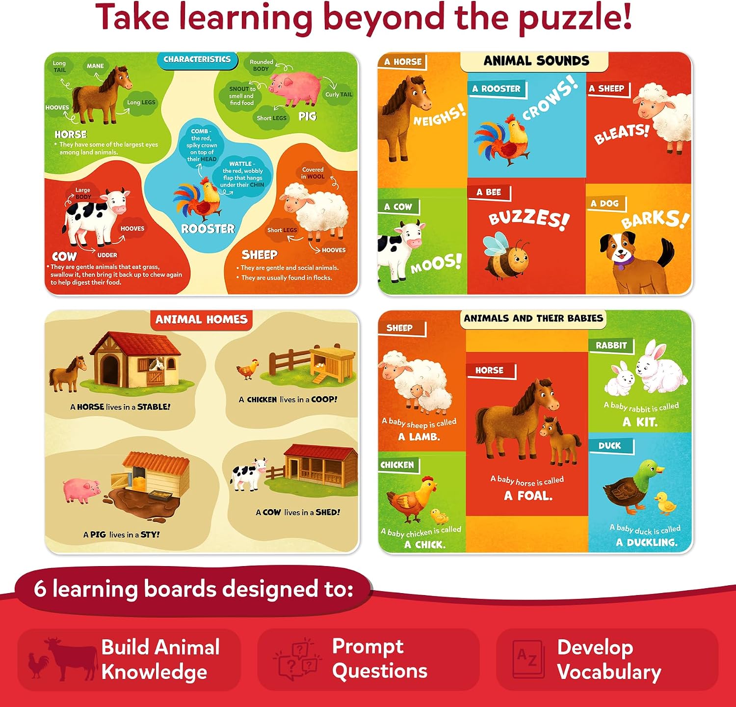 Detalle de Skillmatics Farm Animal Puzzle, 25-Piece