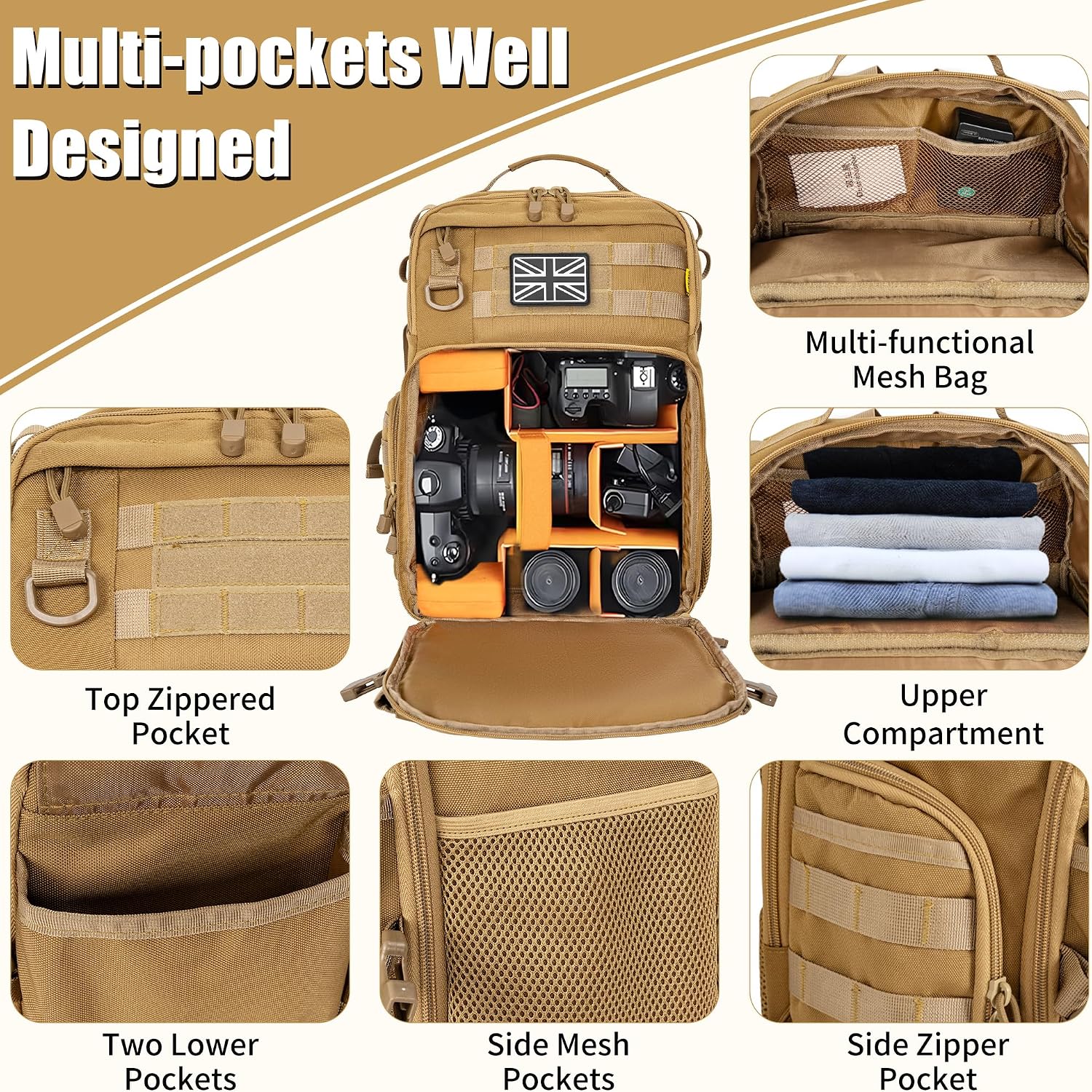 Detalle 2 de Camera Backpack with 15.6" Laptop Compartment