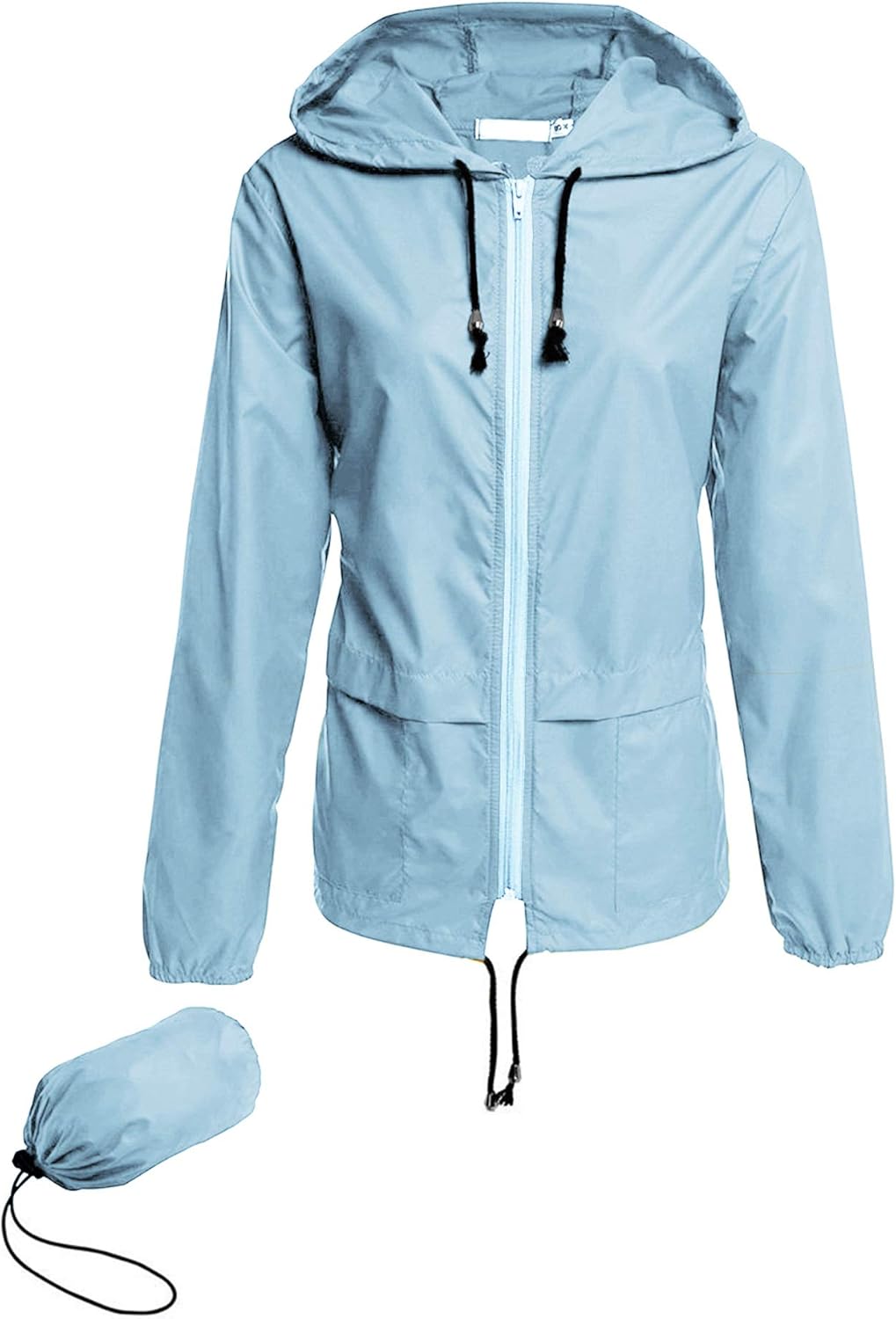 Detalle de Lomon Women's Waterproof Jacket: Lightweight, Packable Raincoat for Outdoor Escapes