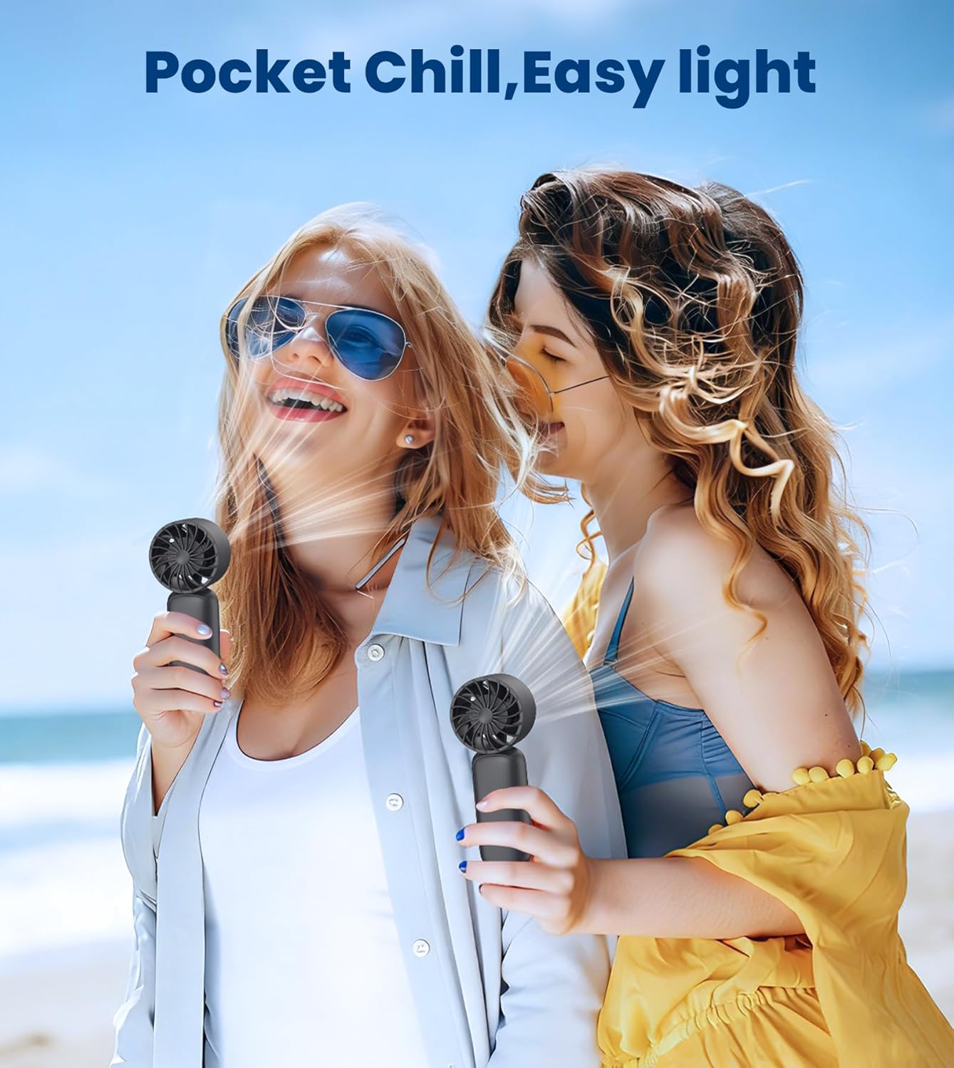 Thumbnail 6 de Portable Handheld Fan with Turbo Cooling and 4000mAh Battery