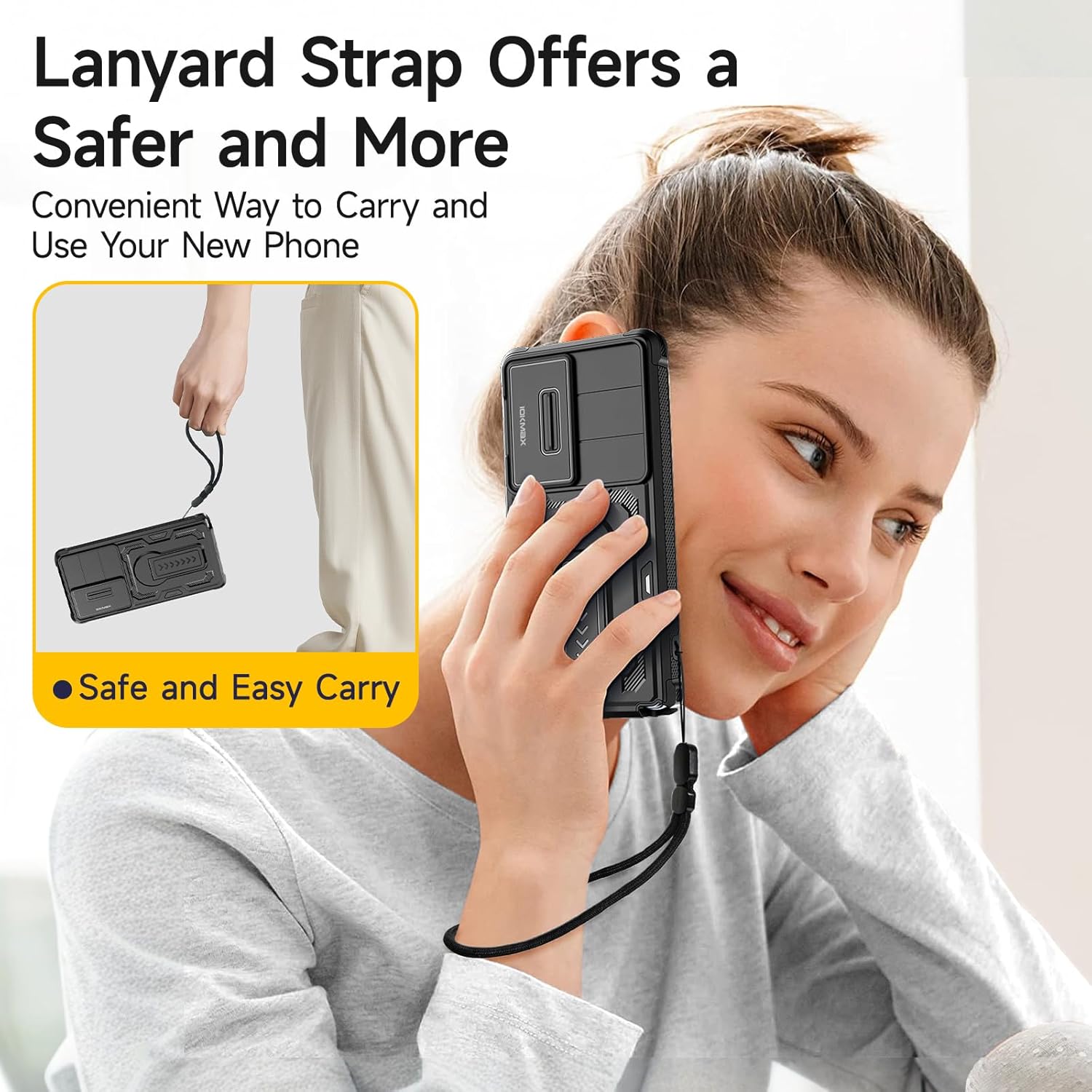 Thumbnail 6 de Iokmax case for Samsung Galaxy S26 Ultra with slide camera cover, kickstand & 2 screen protectors (black)