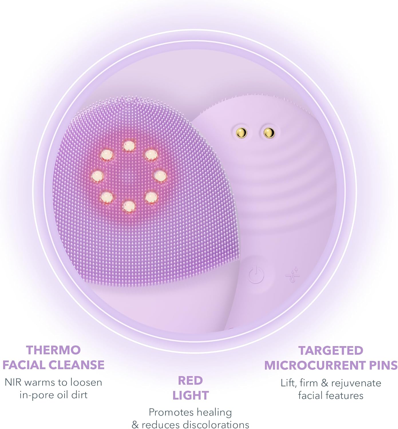 Thumbnail 5 de FOREO LUNA 4 plus Brosse nettoyante visage, massage anti-âge NIR+ et masque LED rouge