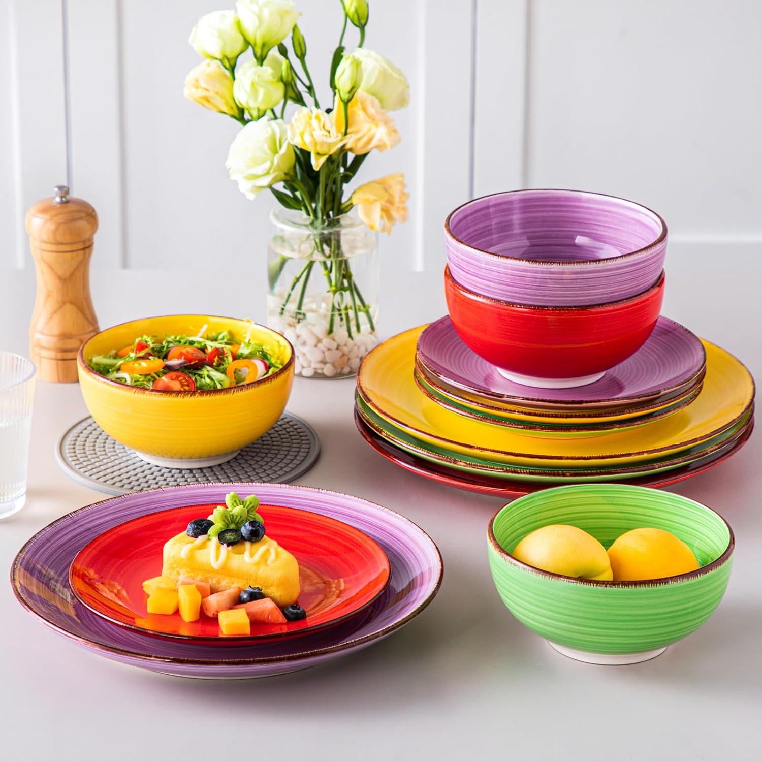 Detalle 1 de vancasso Bonita VC-BONITAVC-LOLIT Stoneware Dinnerware Set, Multicolour