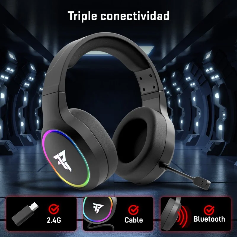 Thumbnail 1 de Tempest GHS400 Inquisitor Auriculares gaming inalámbricos RGB 2,4 GHz