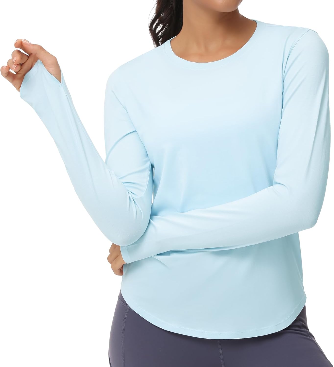 Thumbnail 6 de THE GYM PEOPLE Women’s Long Sleeve Workout Shirts with Thumb Holes