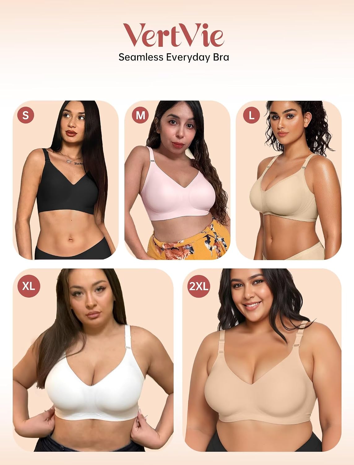 Thumbnail 4 de Vertvie Wireless Seamless Push Up Bra