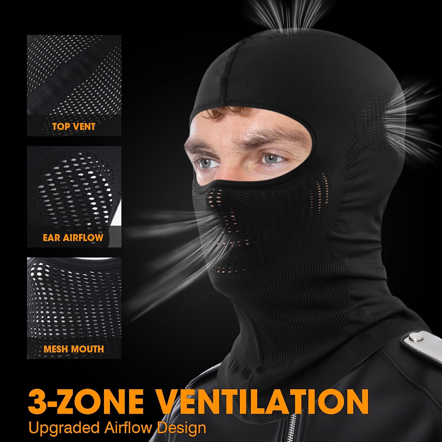 Detalle 2 de WTACTFUL Cooling Balaclava Face Mask — Breathable Ski Mask 🎭