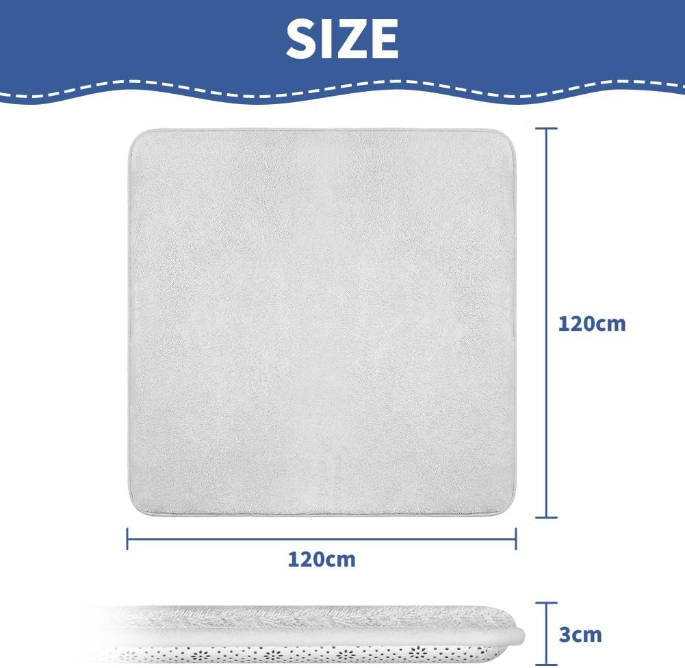 Thumbnail 2 de Vicloon V-HMOX-120M-FBA 120 x 120 cm Grey Thick-Pile Rug