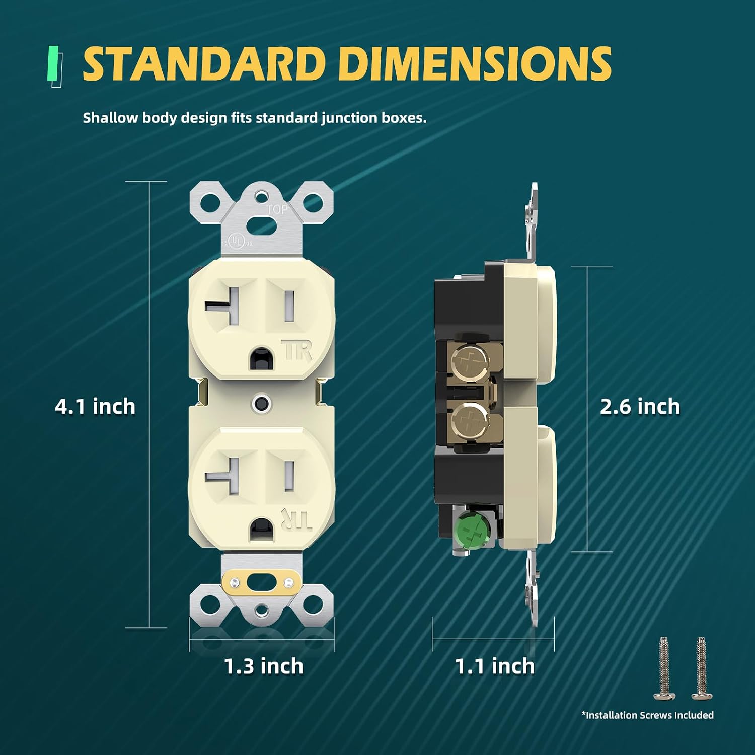 Thumbnail 6 de TOPELER Duplex Receptacle Outlet 20A