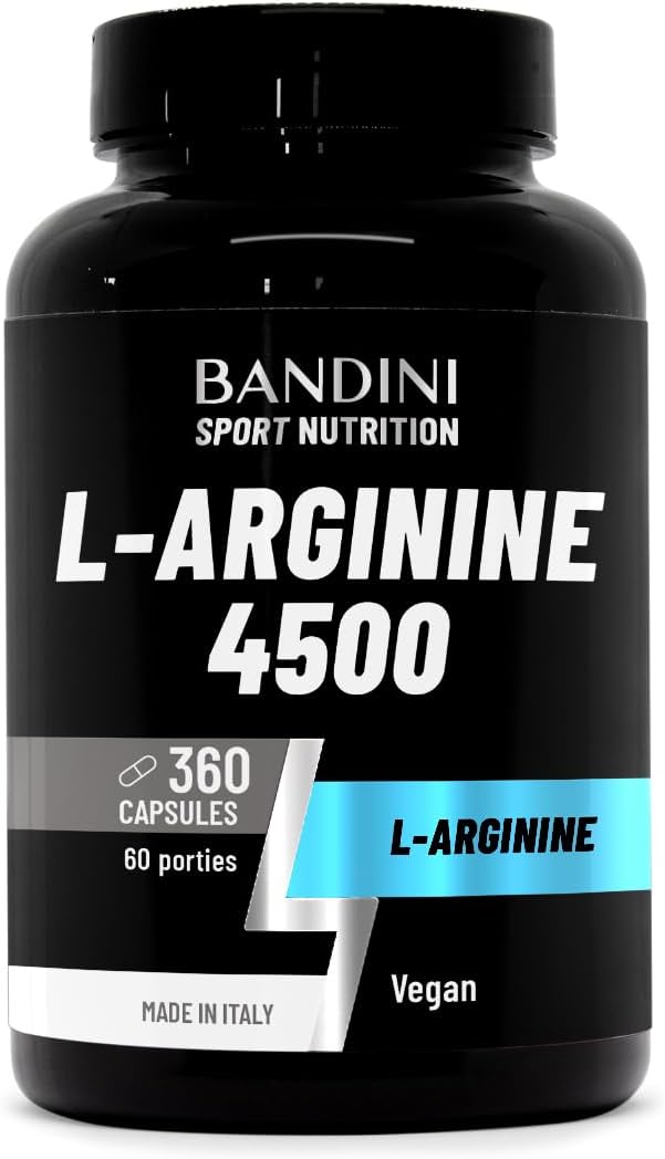 Detalle de Bandini L-Arginine 360 capsules, 4.500 mg arginine-HCl, vegan