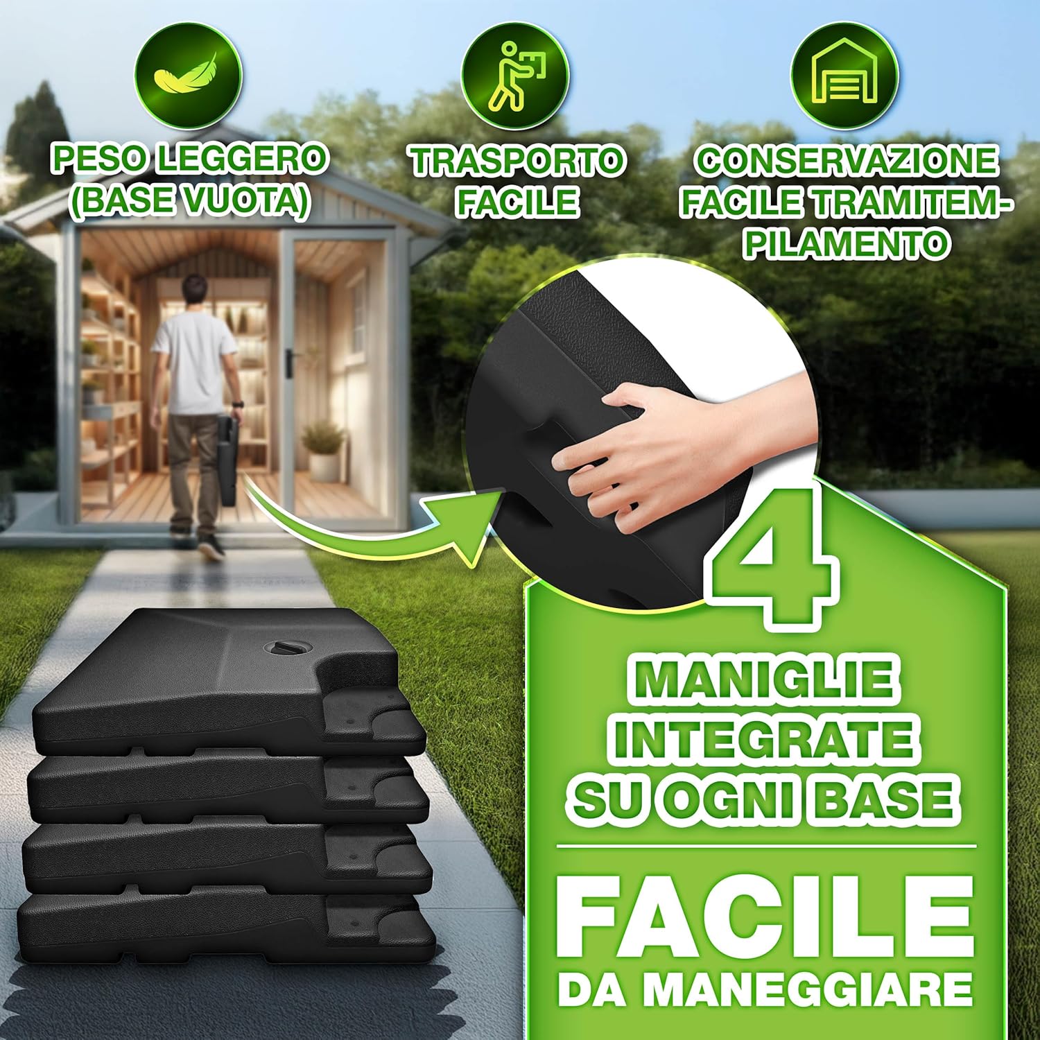 Thumbnail 1 de tillvex Base per Ombrellone 90 L / 120 kg 🏖