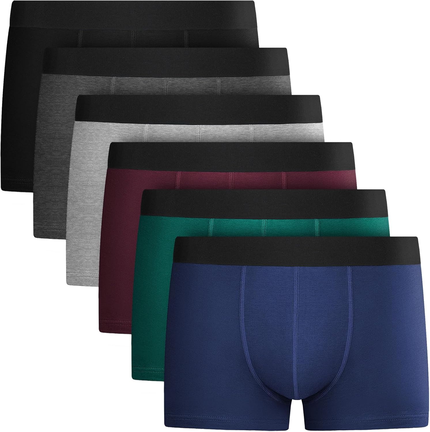 Thumbnail 6 de QINCAO Boxershorts Herren 6er Pack – atmungsaktive Baumwollunterwäsche ohne Logo