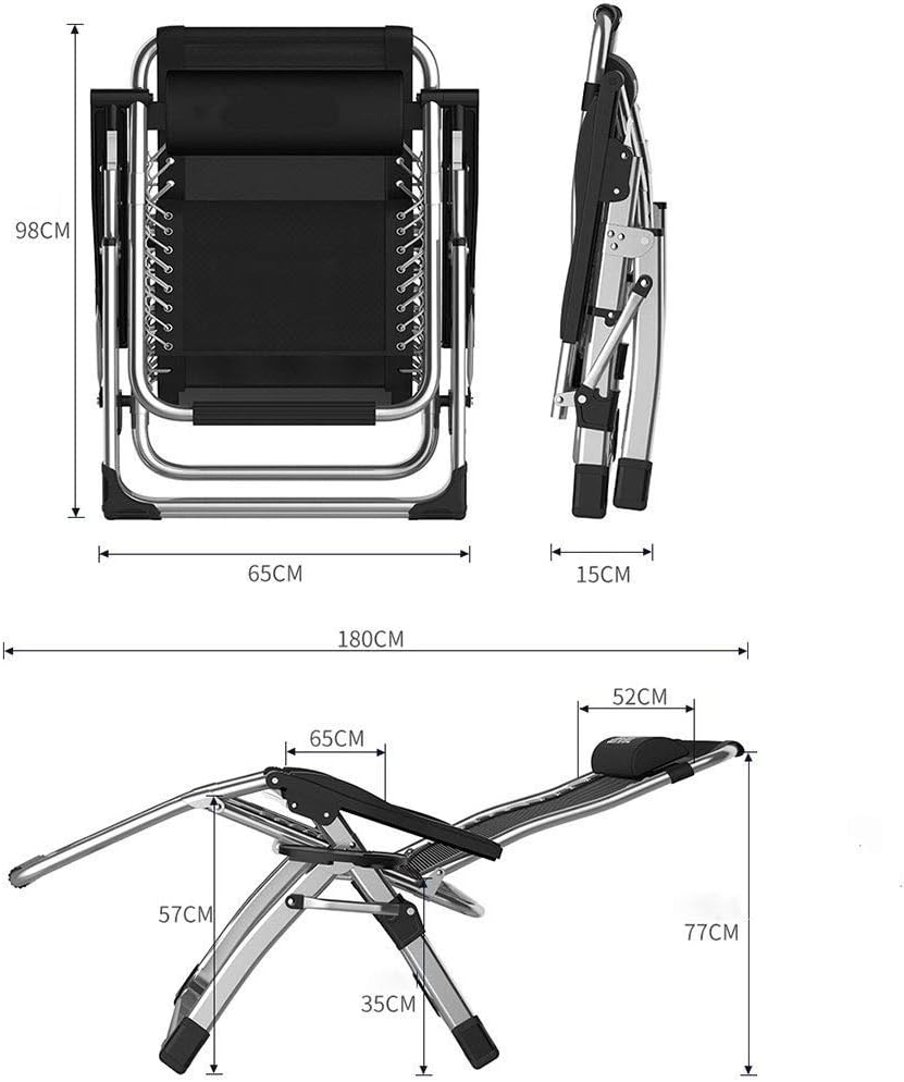 Detalle 1 de Sedia gravità zero reclinabile extra larga 200kg