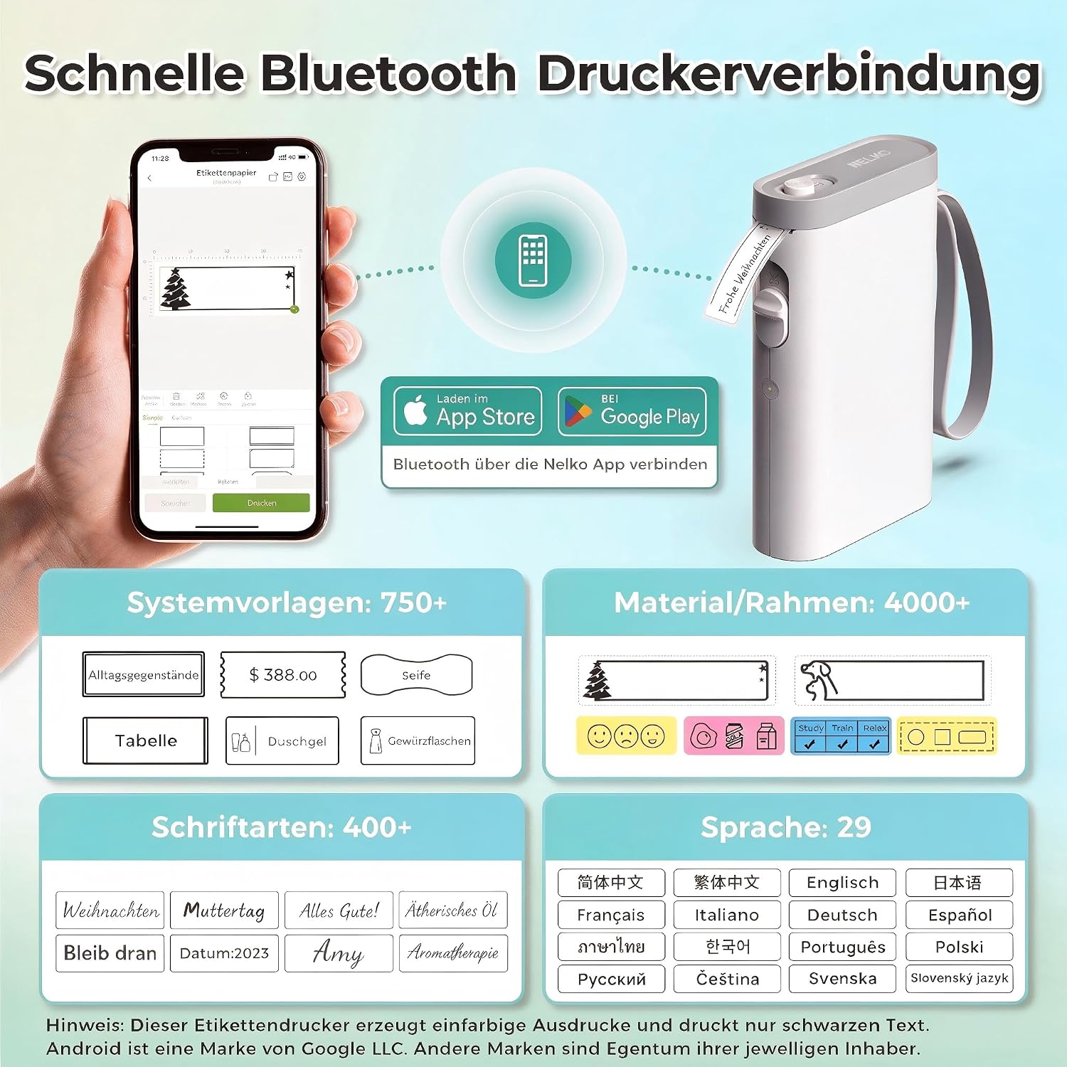 Thumbnail 1 de Nelko Etikettendrucker P21 mit Bluetooth