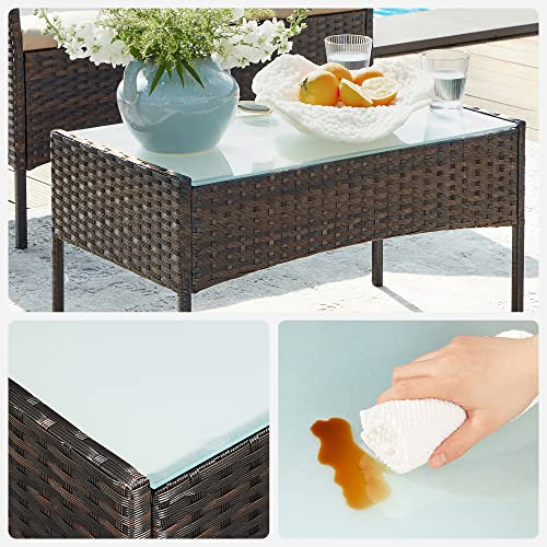 Thumbnail 6 de SONGMICS Conjunto de Muebles de Jardín GGF004K05 – Ratán PE, marco de metal y cojines 5 cm