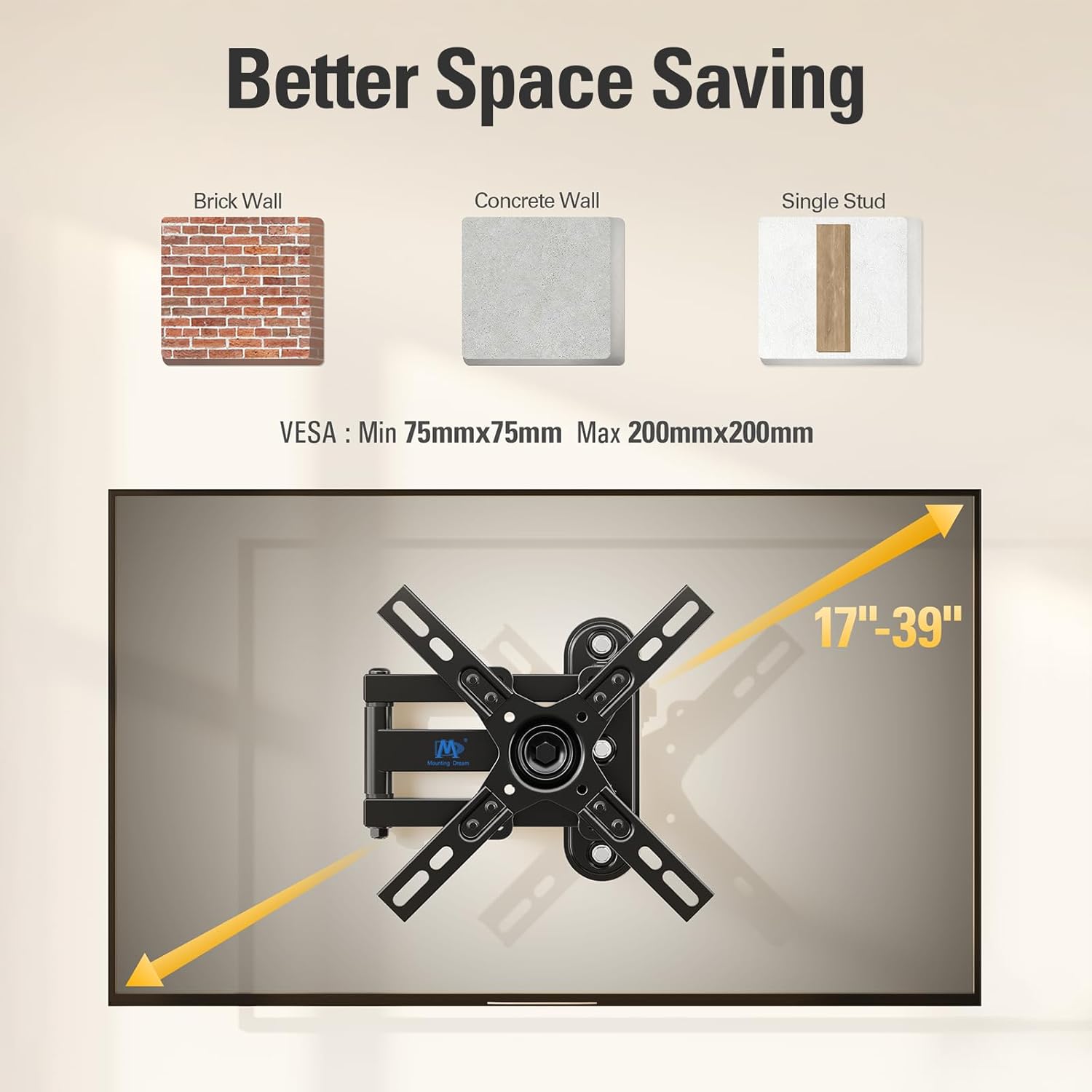 Thumbnail 5 de Mounting Dream MD2462 Monitor Wall Mount for 17–39 (up to 42) Inch TVs