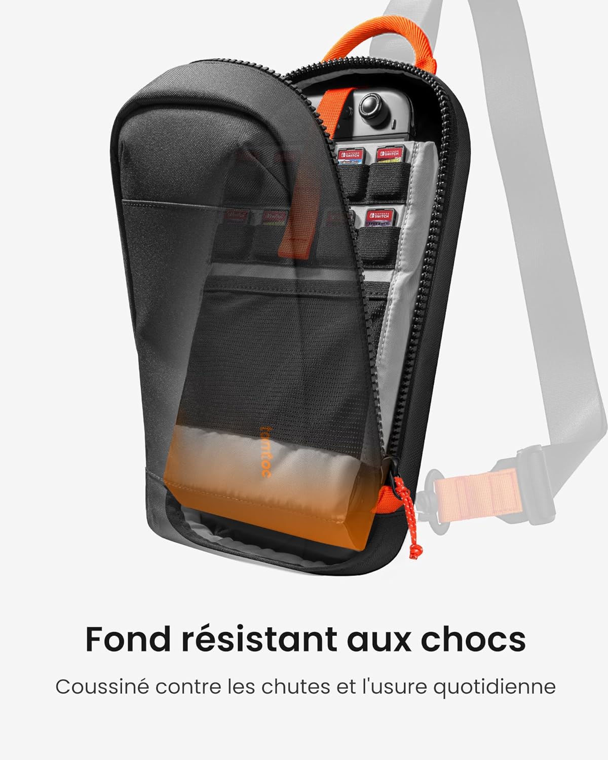 Thumbnail 3 de tomtoc Sac à bandoulière Sling Bag pour Nintendo Switch 2 (2025) avec housse de protection et 8 cartouches