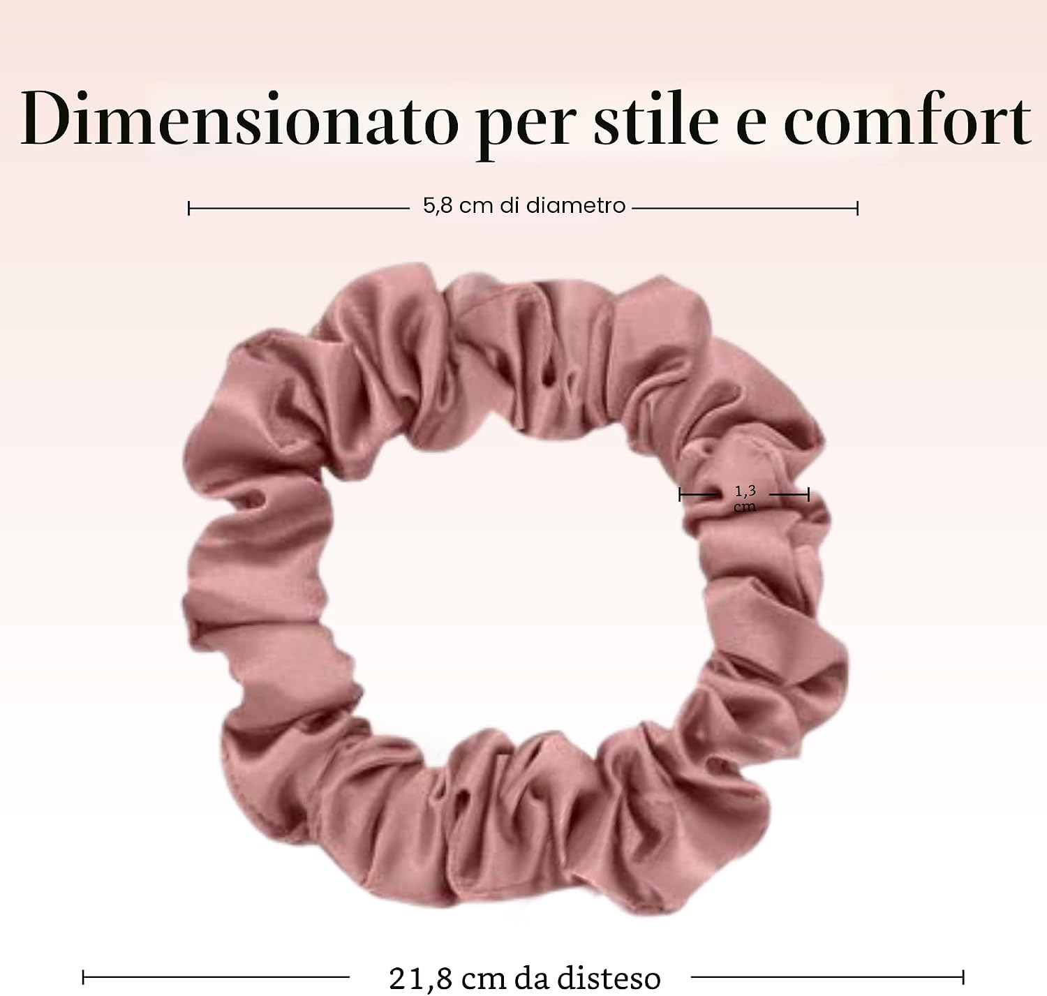 Detalle de Kitsch Elastici per Capelli in Raso Terracotta, set da 6 pezzi