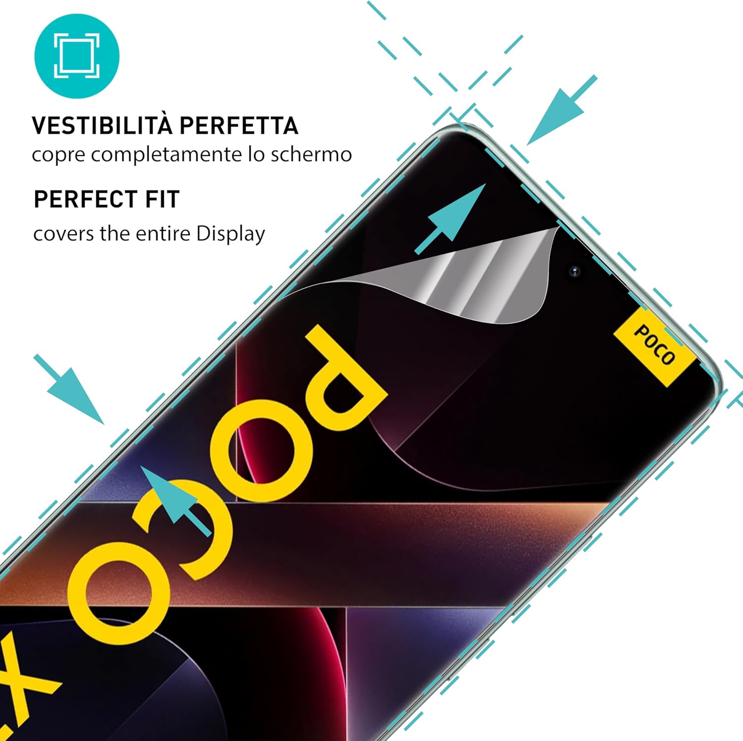 Thumbnail 1 de smartect TPU Pellicola Protettiva Clear per Xiaomi Poco X7 – 2 pezzi con kit installazione