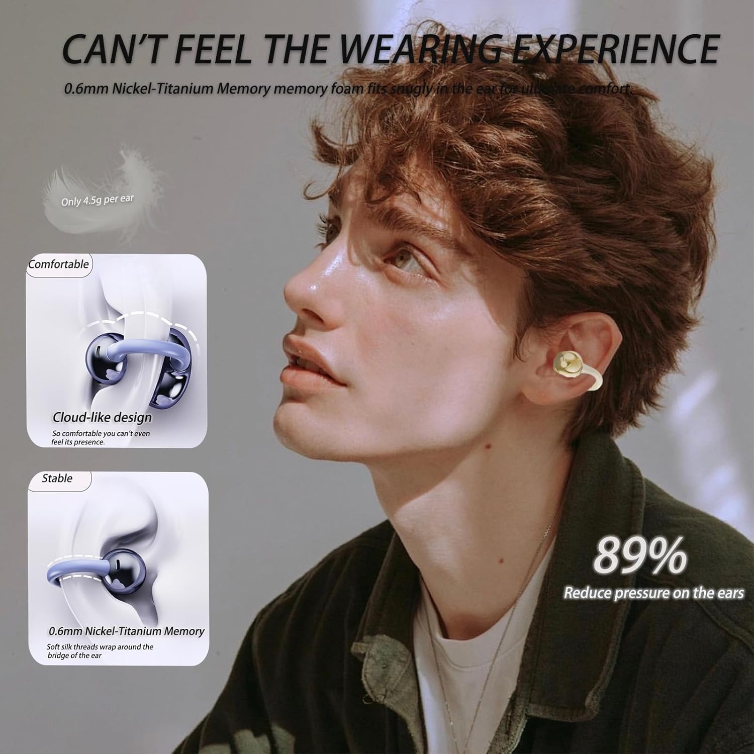 Thumbnail 4 de AZJLOOF Sport Cuffie Bluetooth 5.4 open ear ultraleggero 4,3 g con LED e IPX5