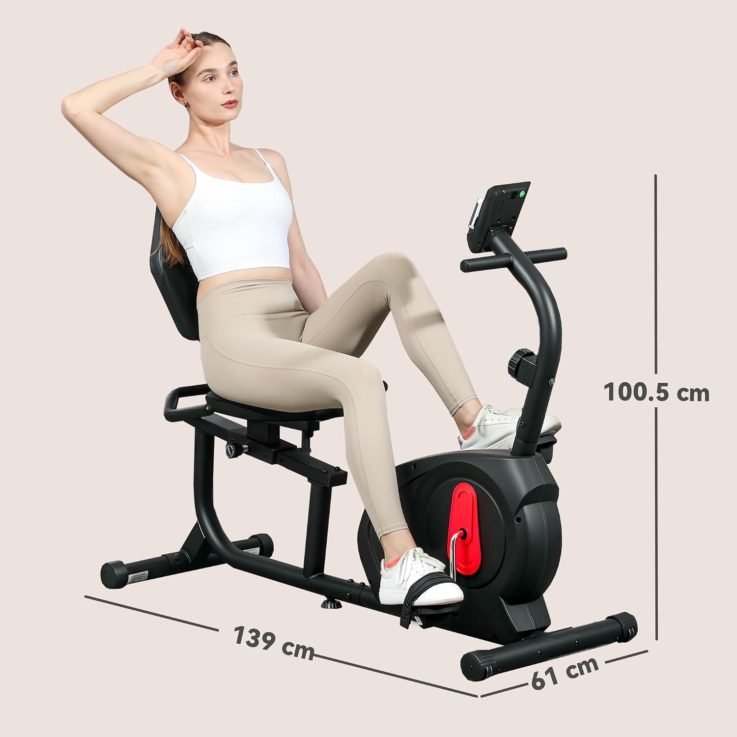Thumbnail 6 de SPORTNOW Bicicleta Estática Reclinada 8 niveles