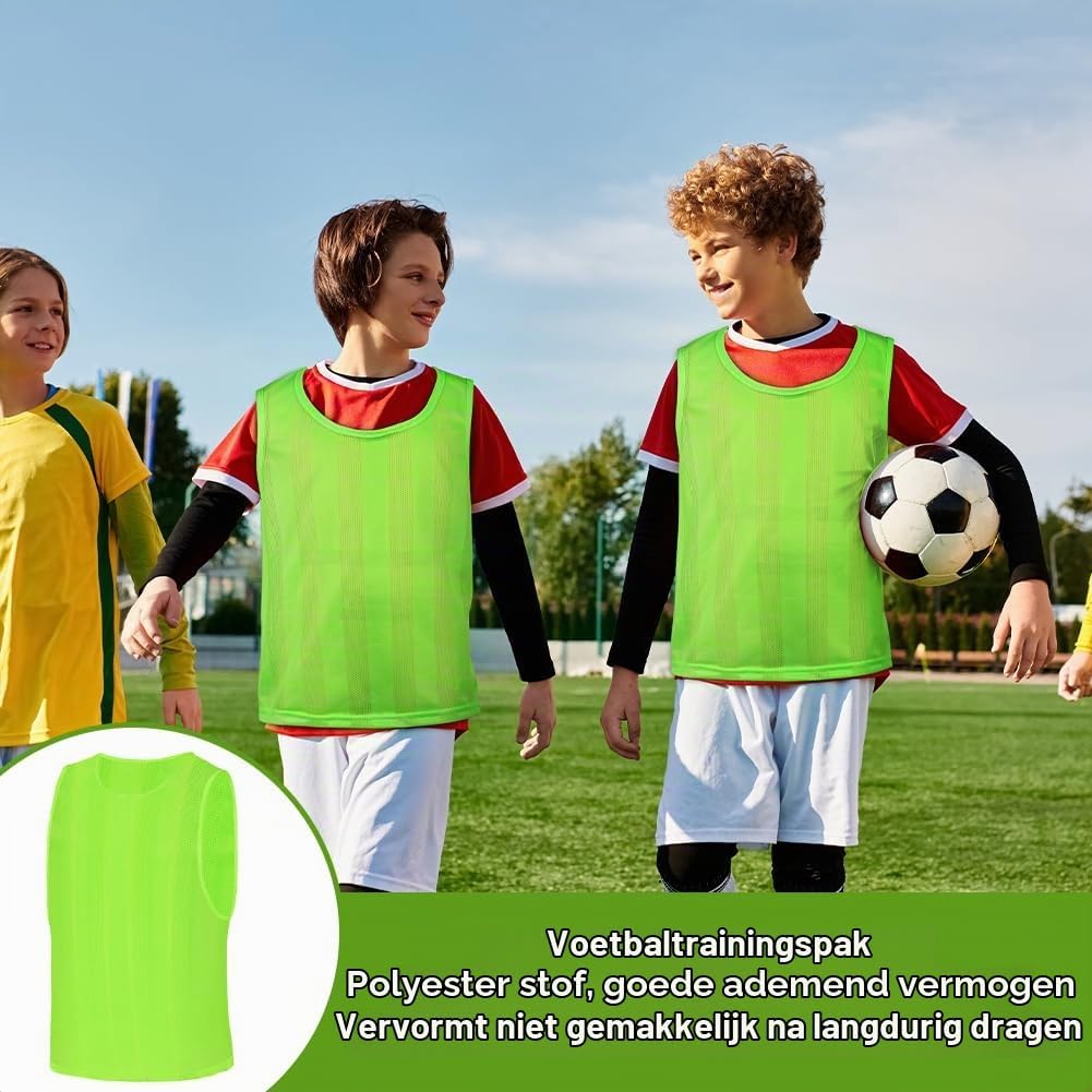 Detalle 2 de BSBUY 5231162 trainingshesjes, 6 stuks, fluorescerend groen mesh